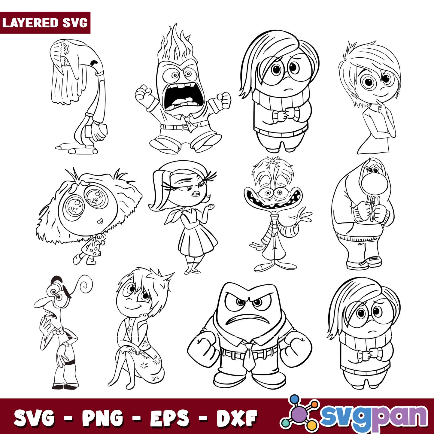 Inside Out SVG Bundle Layered Files