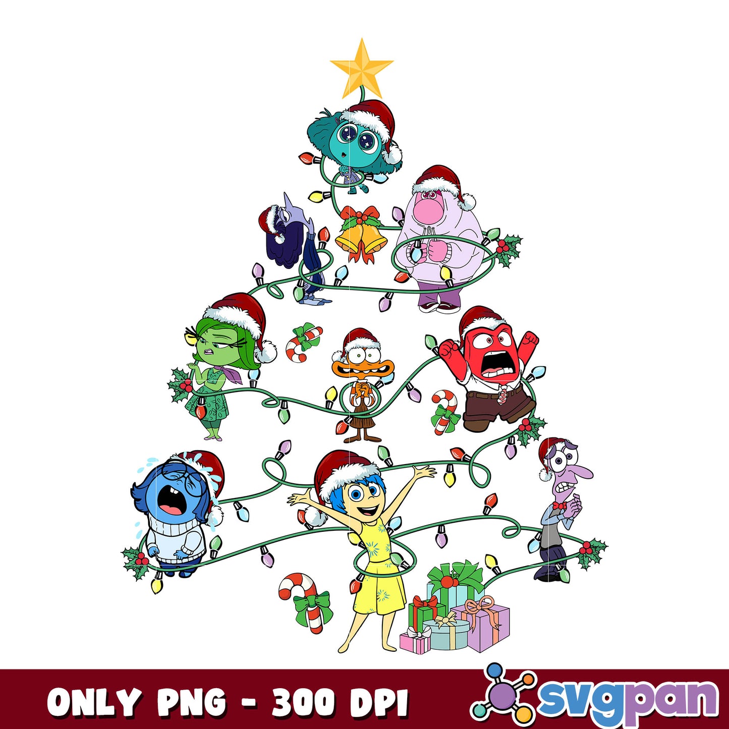 Inside out 2 christmas png, inside out 2 png, inside out 2 logo png