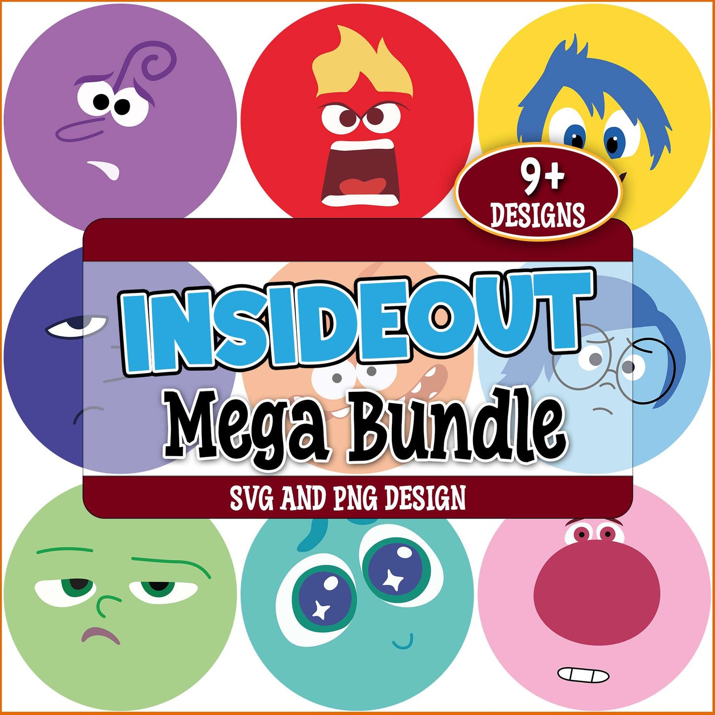 Inside out emotion svg bundle