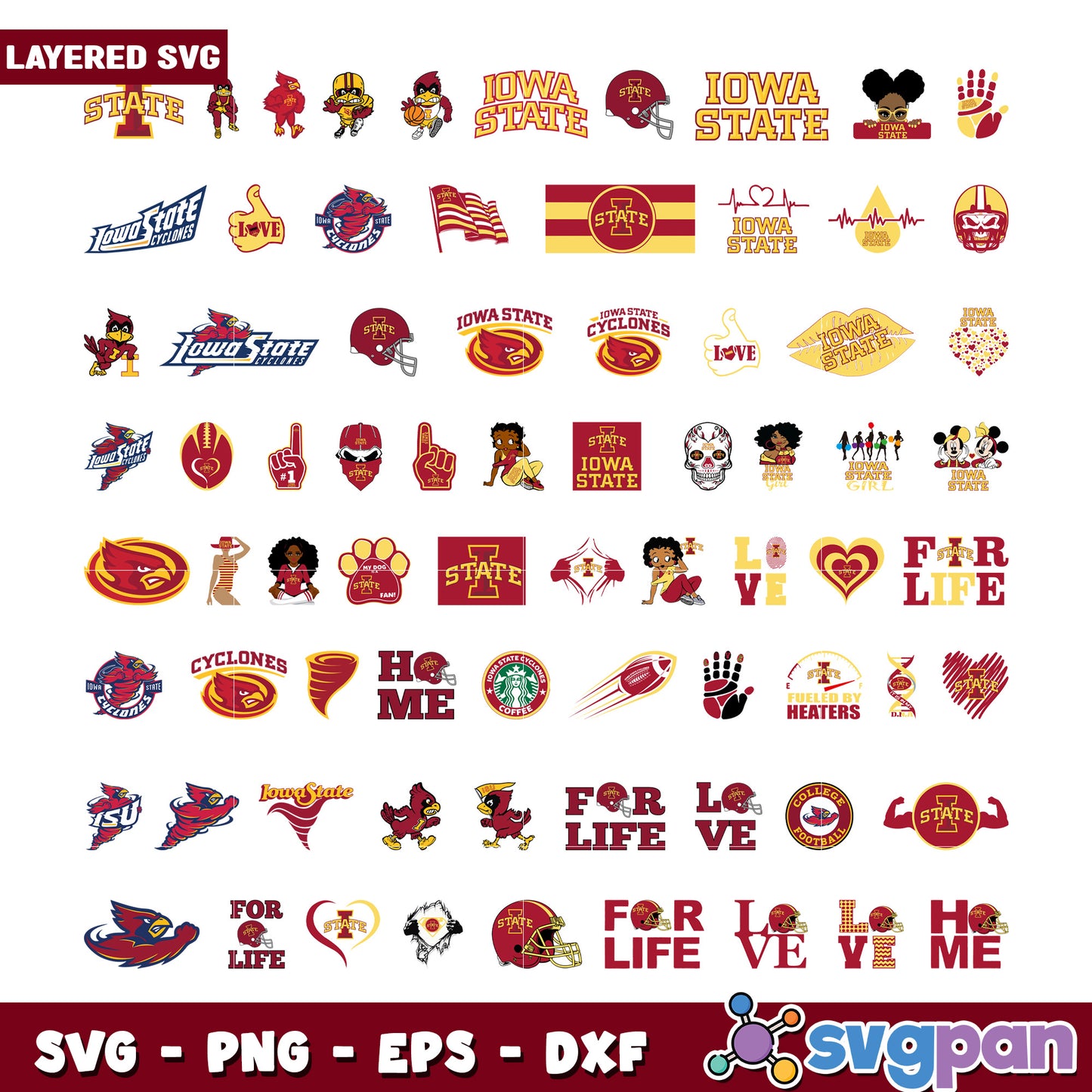 Iowa State Cyclones SVG Bundle for Creative Projects