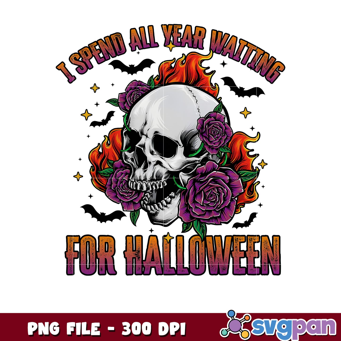 I spend a year waiting for halloween png, halloween season png, scary monster png