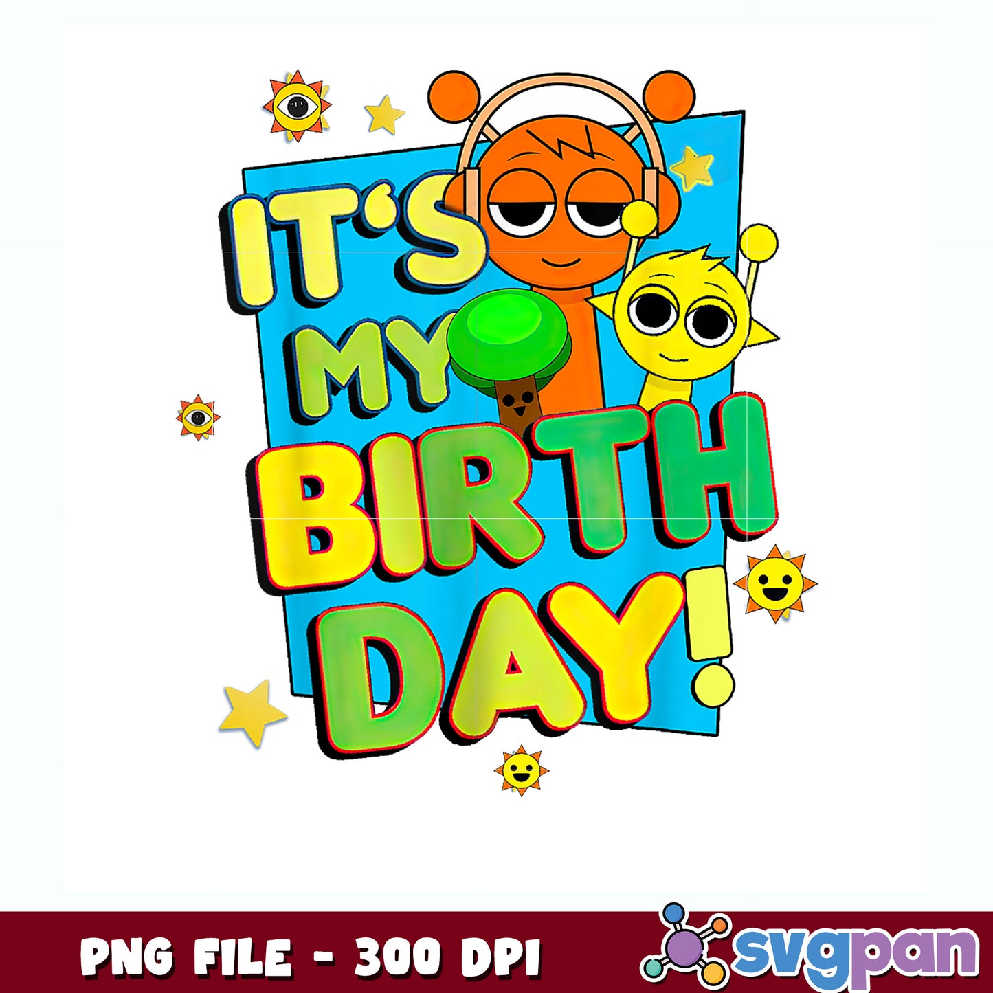 It's my birthday png, glow birthday png, birthday party png