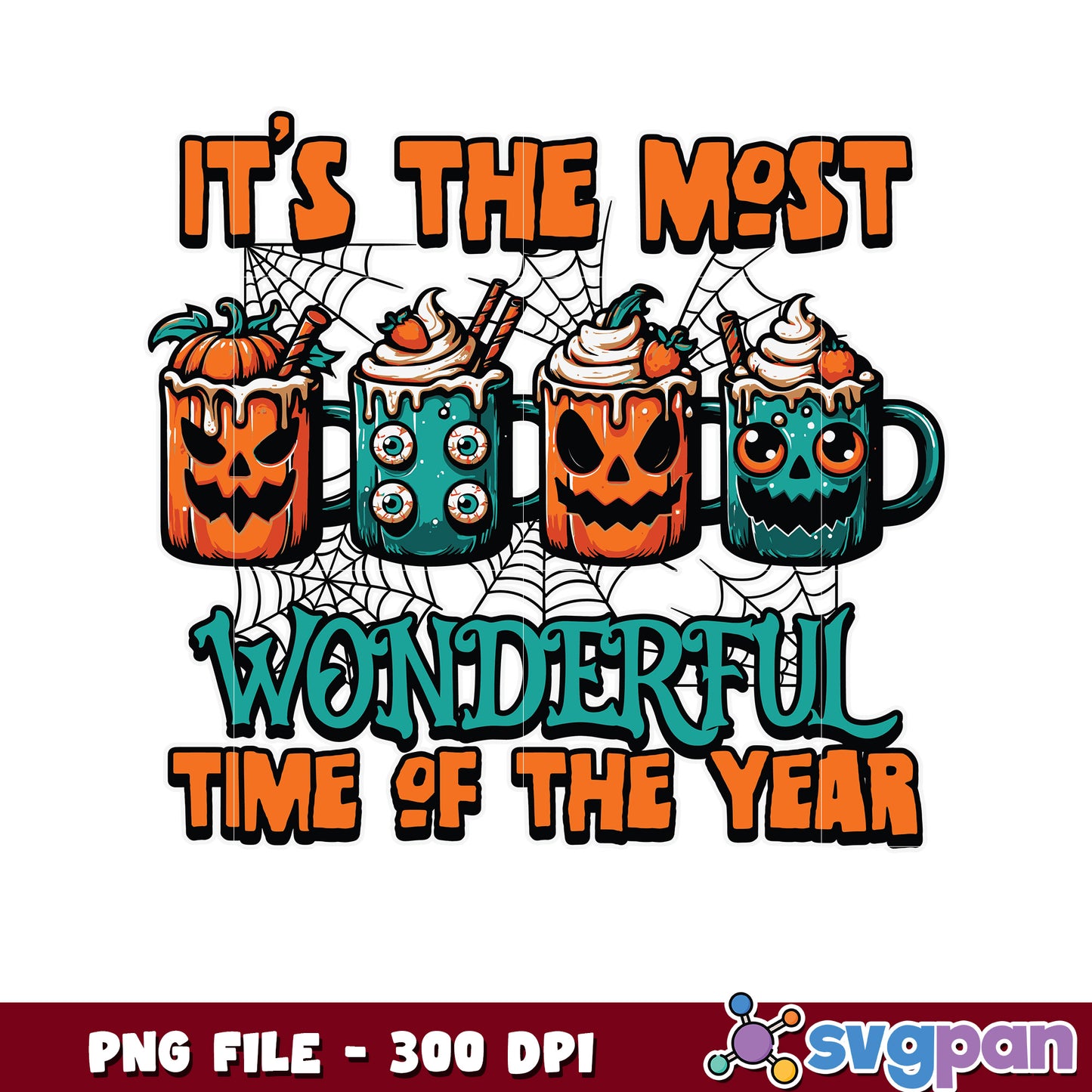 It's the most wonderful time png, halloween png, halloween decorations png
