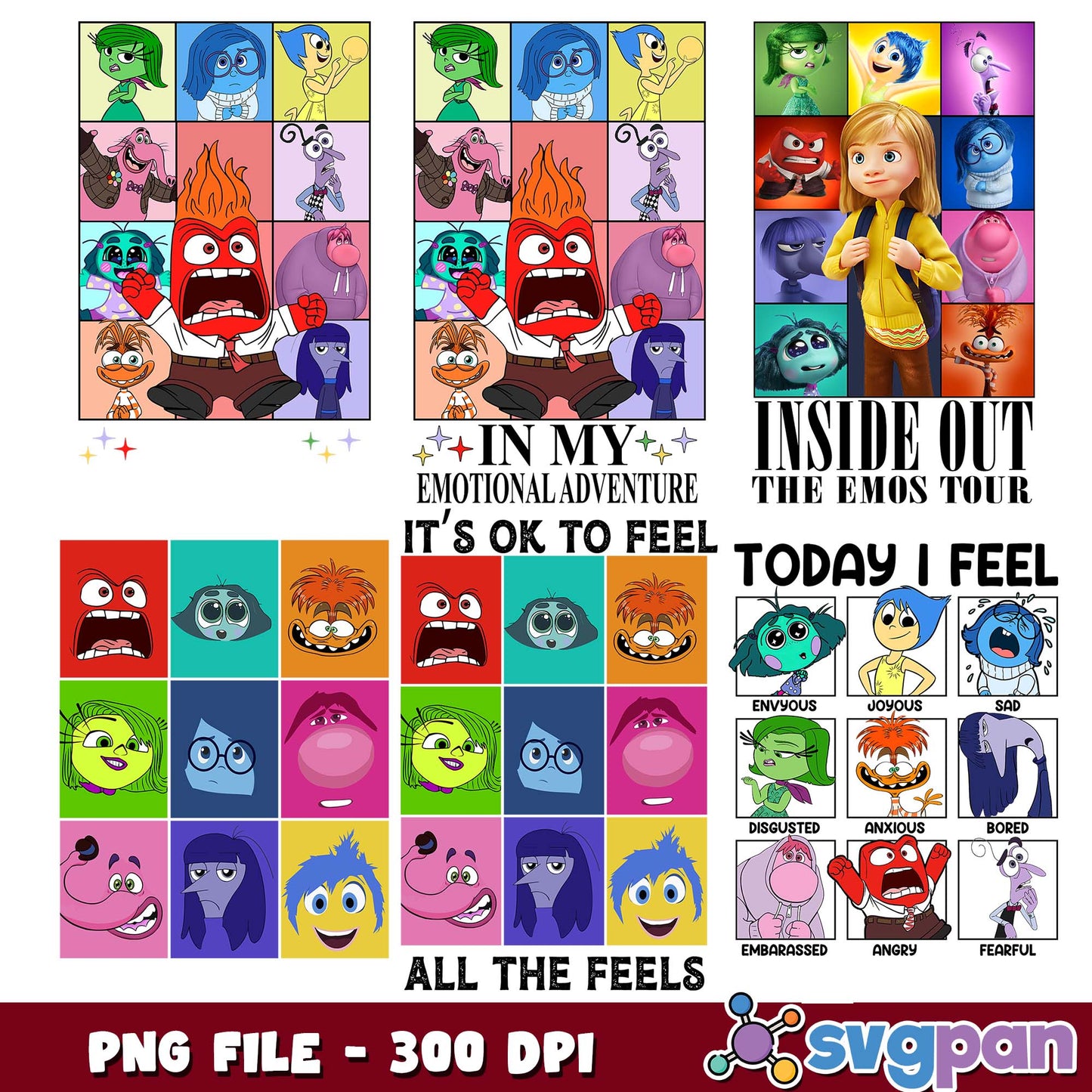 Its okay to feel all the feel design png bundle