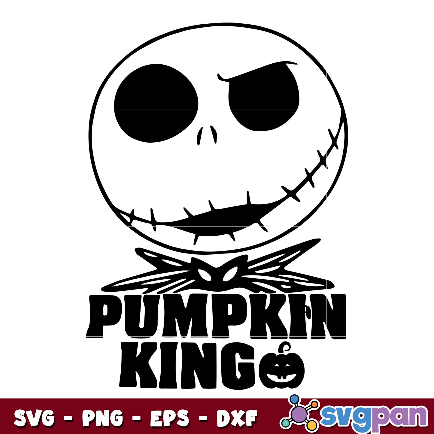 Jack Skellington Pumpkin King svg