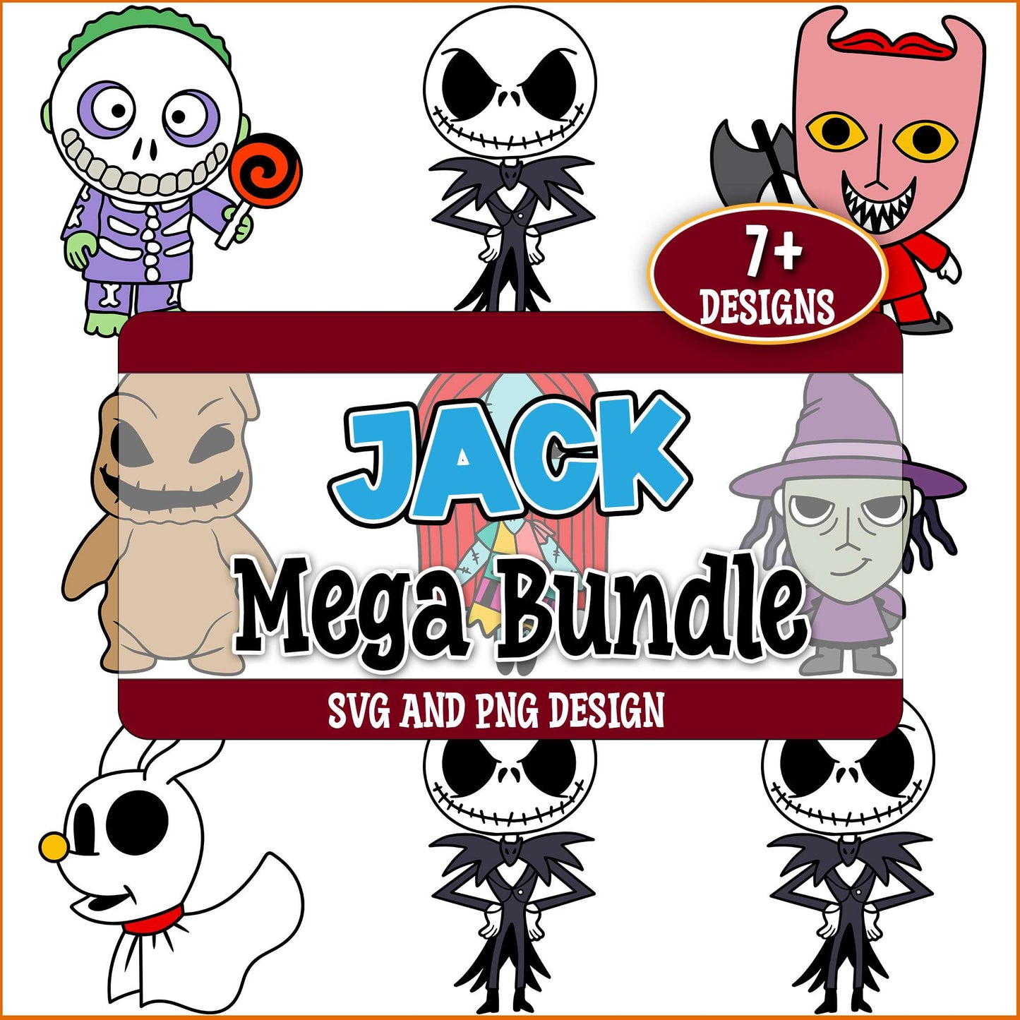 Jack and sally svg bundle