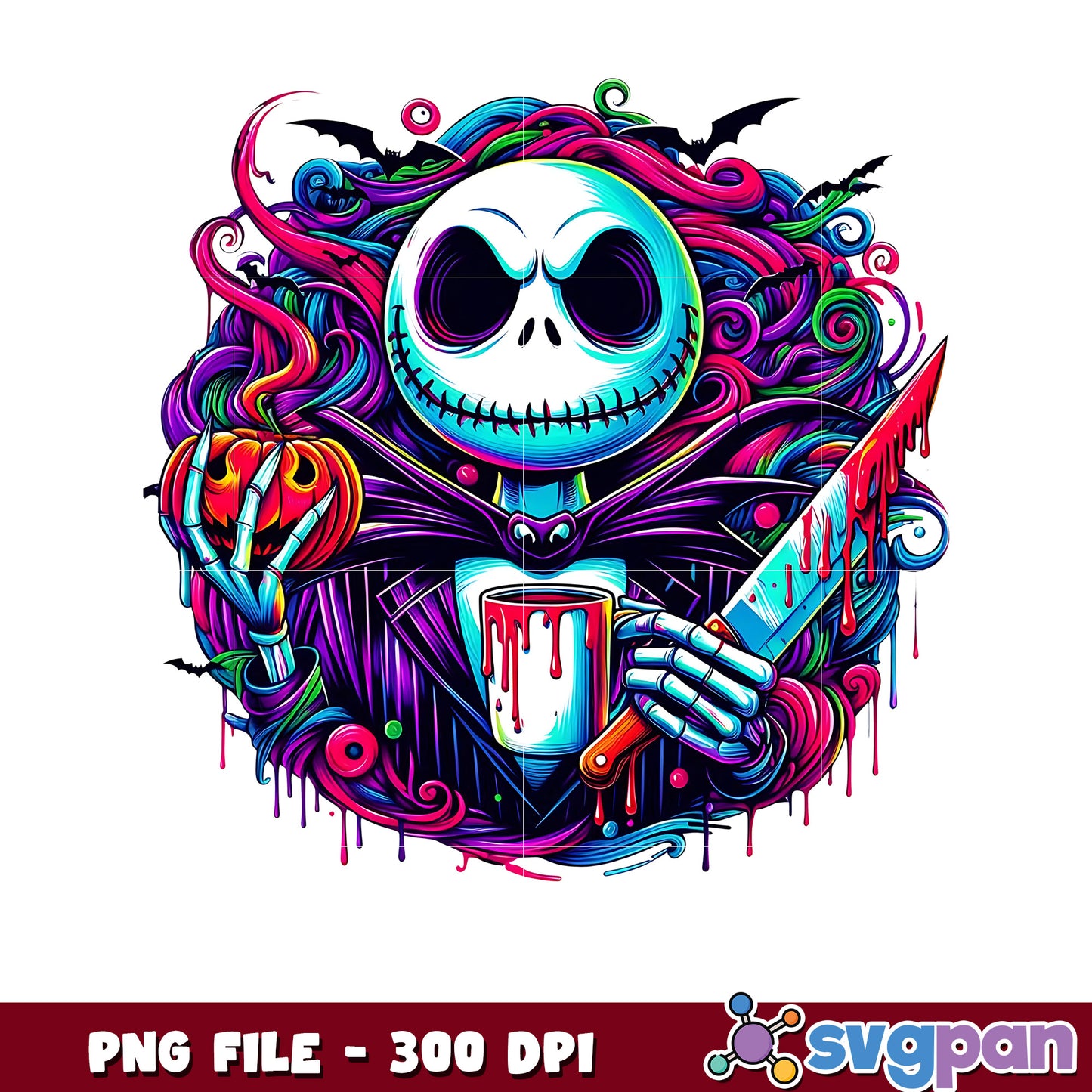 Jack skellington png, spooky halloween png, halloween candy png