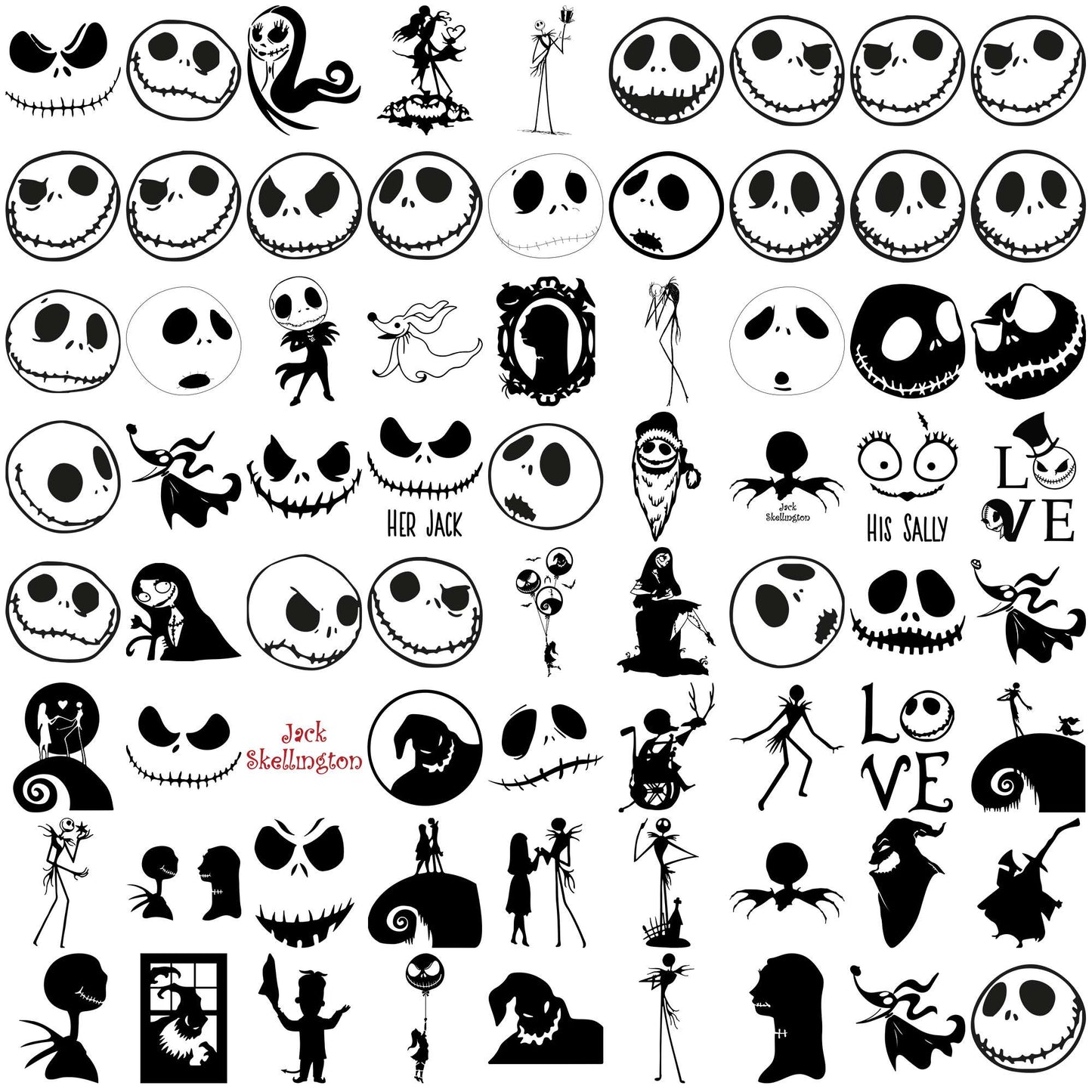 Jack skellington svg bundle, nightmare before christmas svg, disney plus svg
