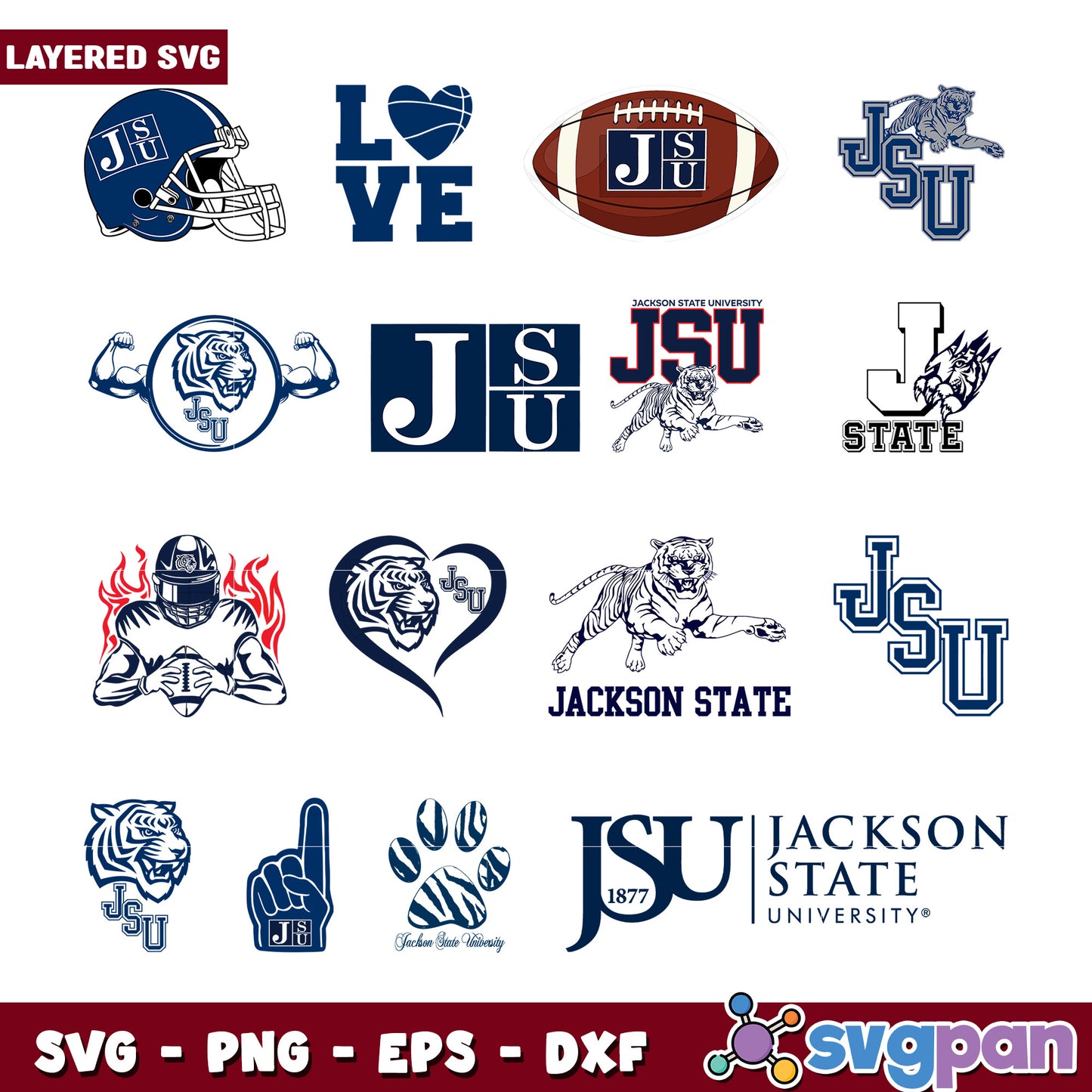 Jackson State University SVG Bundle for Creatives