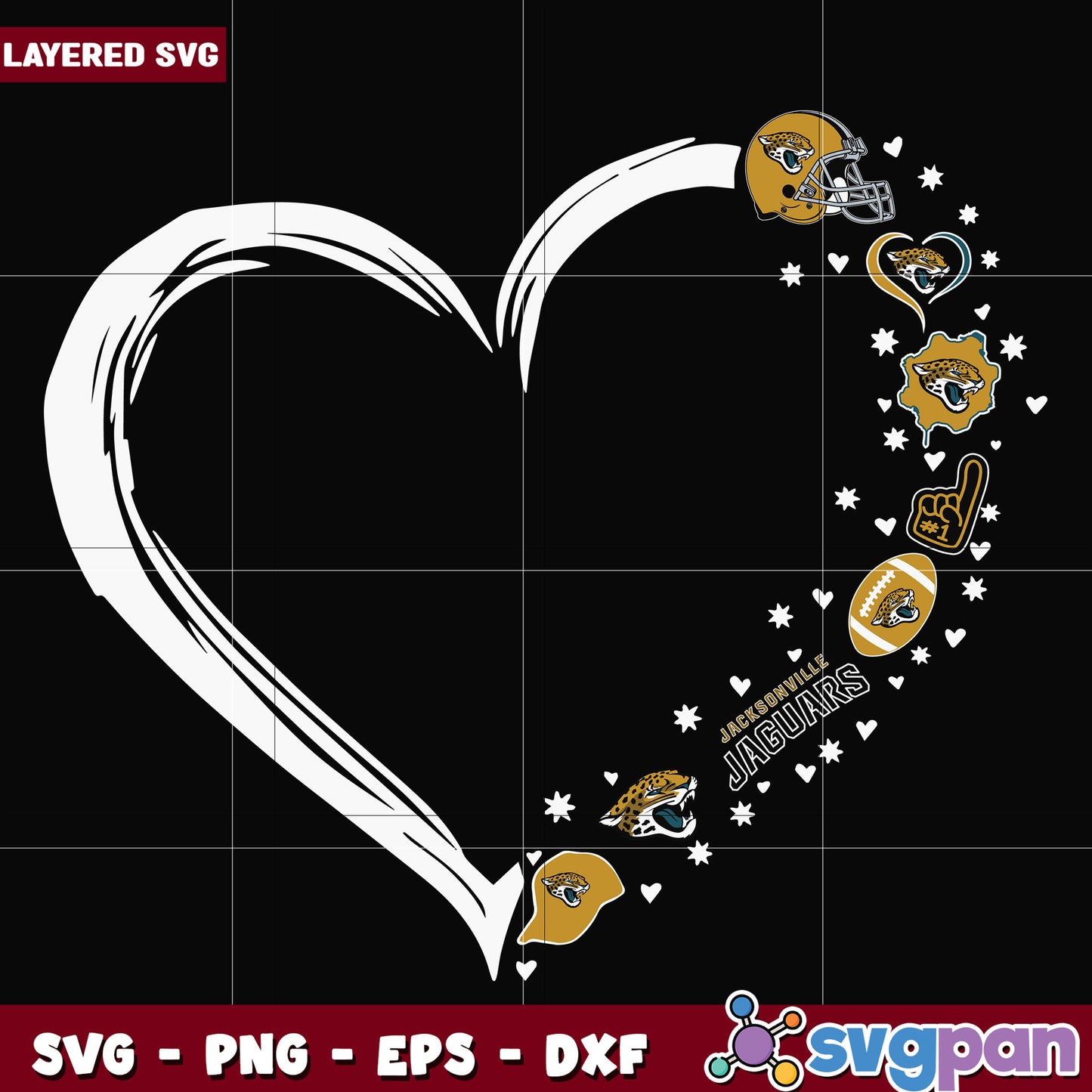 Jacksonville Jaguars heart logo svg, nfl schedule svg, nfl jaguars svg