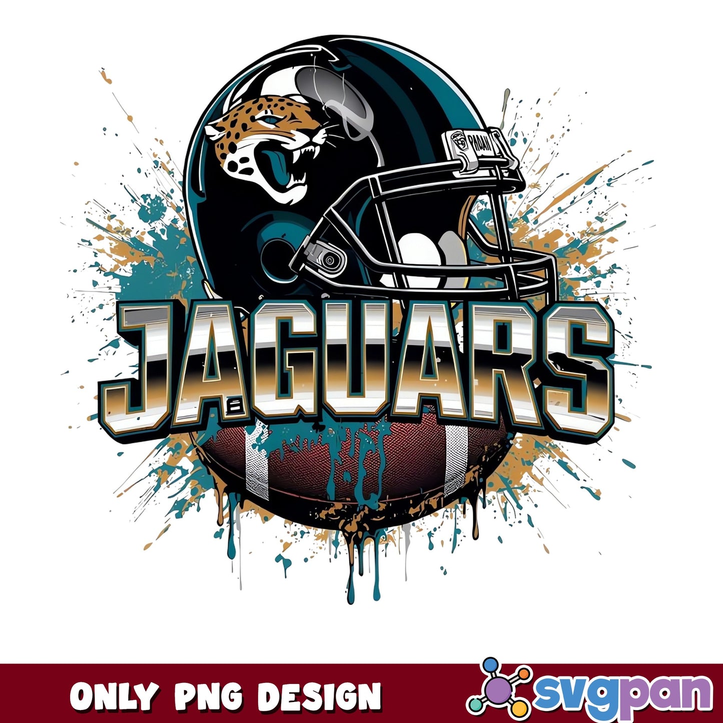 Jacksonville Jaguars Football PNG, NFL Team Helmet Design, Sublimation PNG