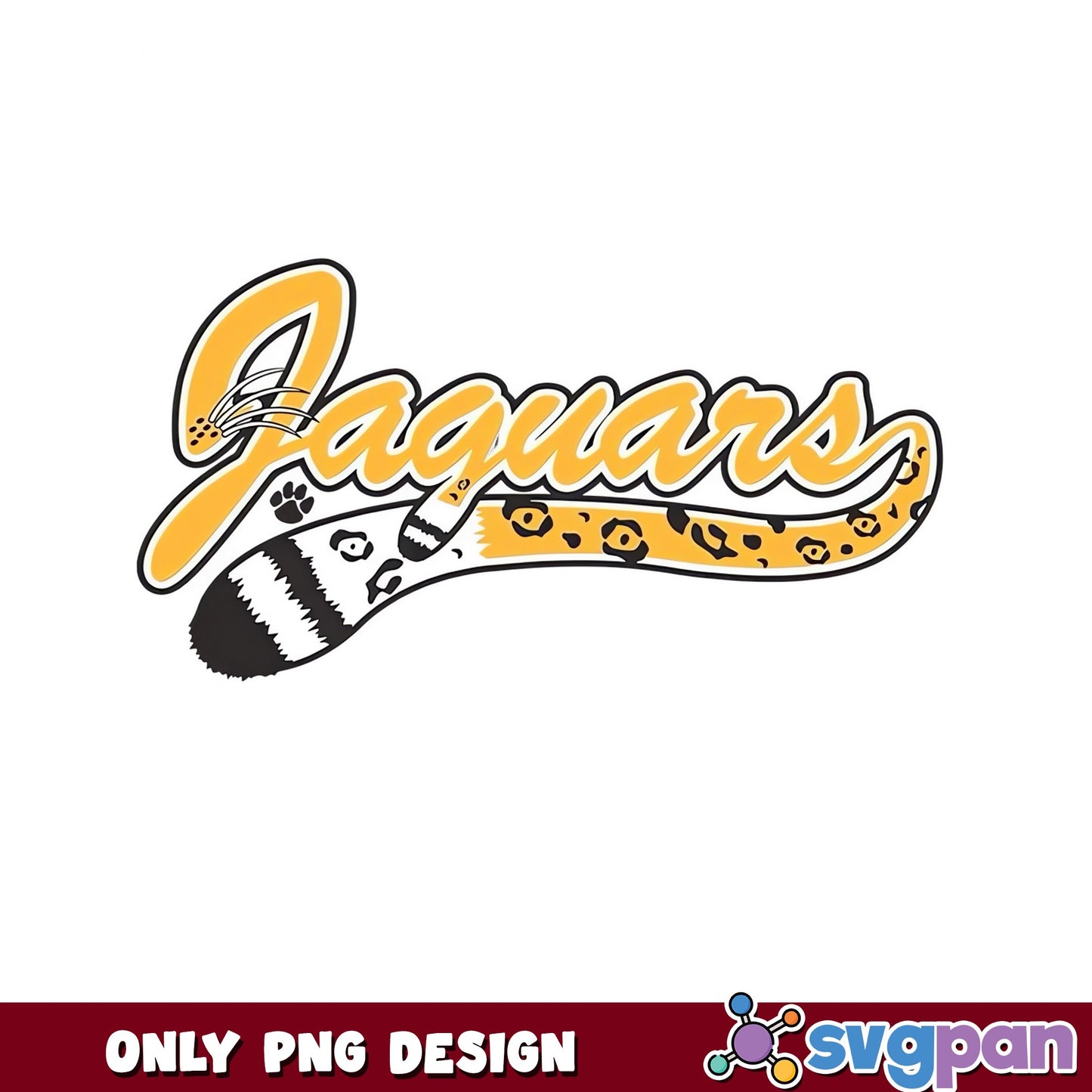 Jaguars Leopard Print PNG, School Mascot PNG, Team Spirit PNG