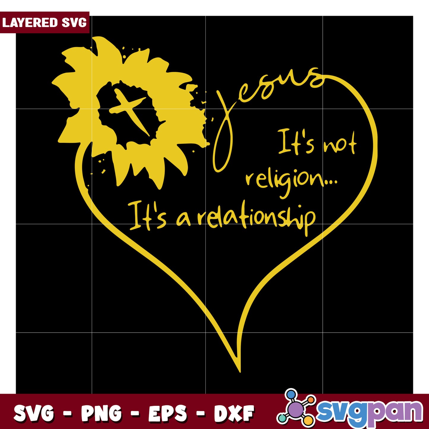 Jesus Relationship SVG Design, It's Not Religion It's a Relationship