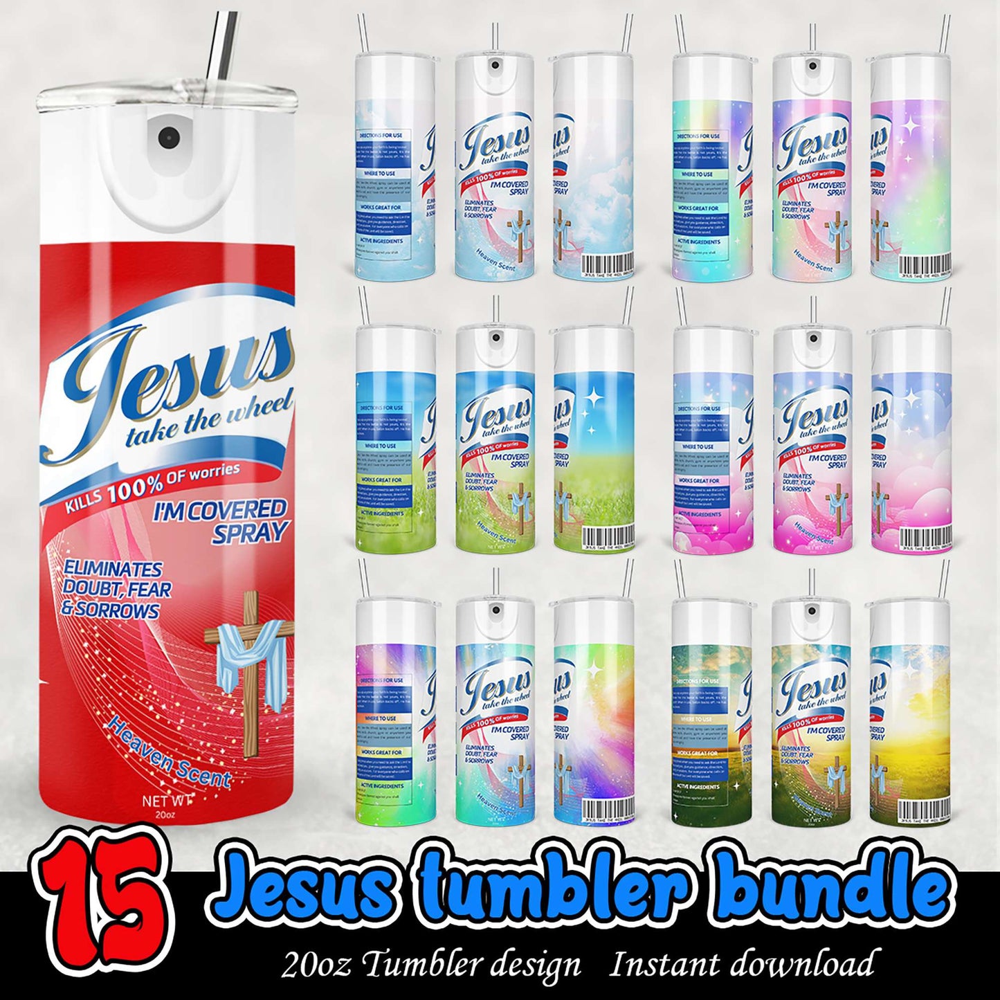 Jesus Tumbler Bundle 20oz Designs