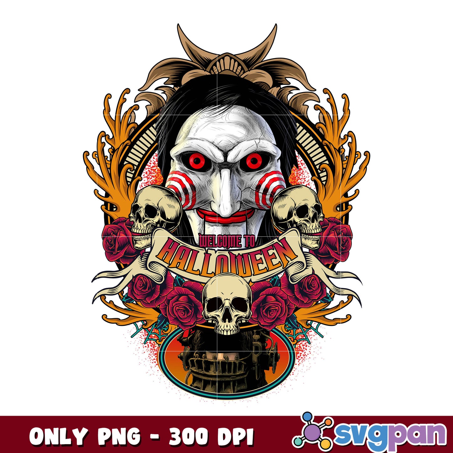 Jigsaw Horror Movie halloween png