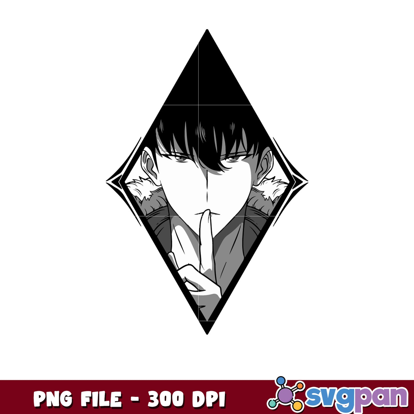 Jinwoo shh png, shadow monarch png, solo leveling anime png