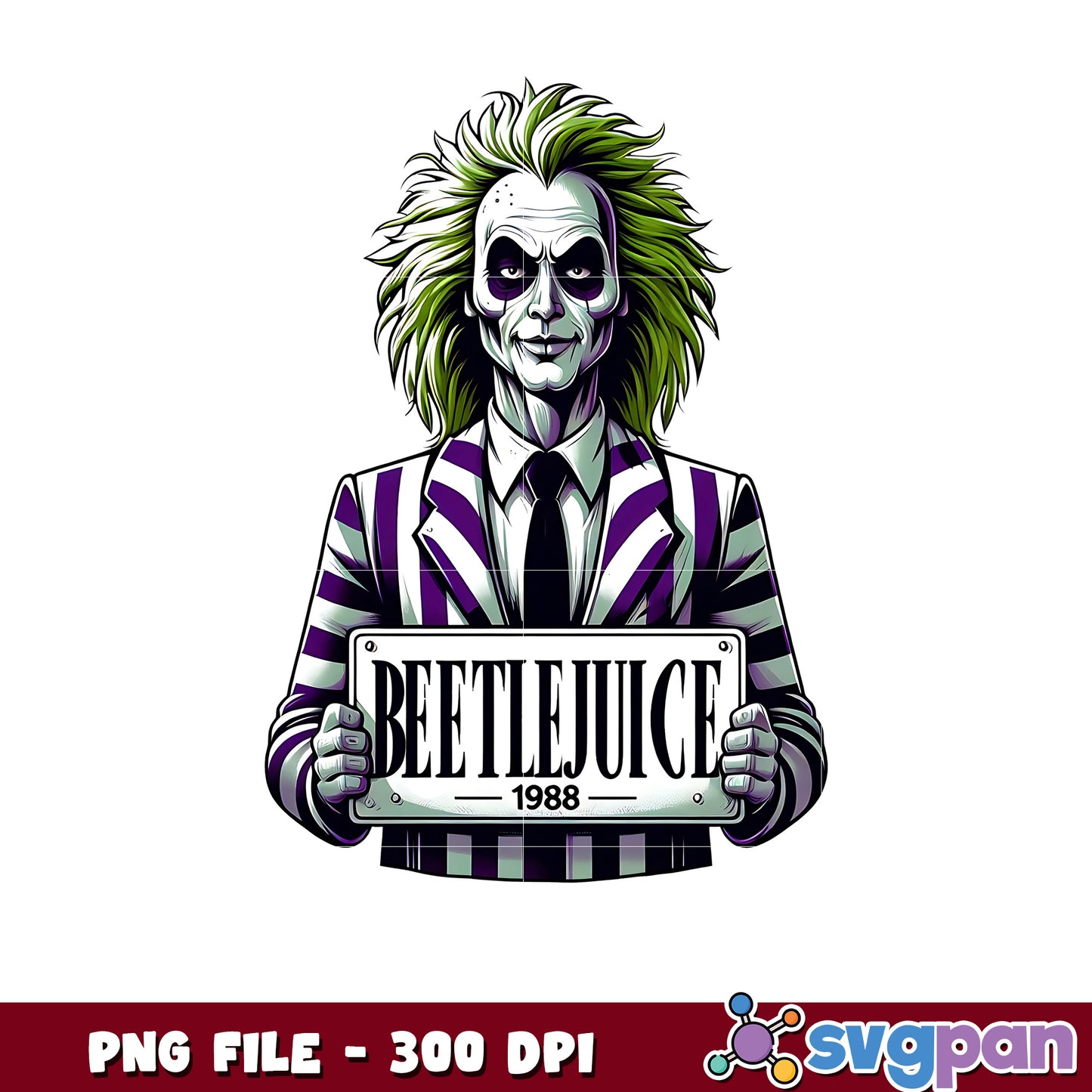 Joker beetlejuice png, horror movie characters png, halloween movies png
