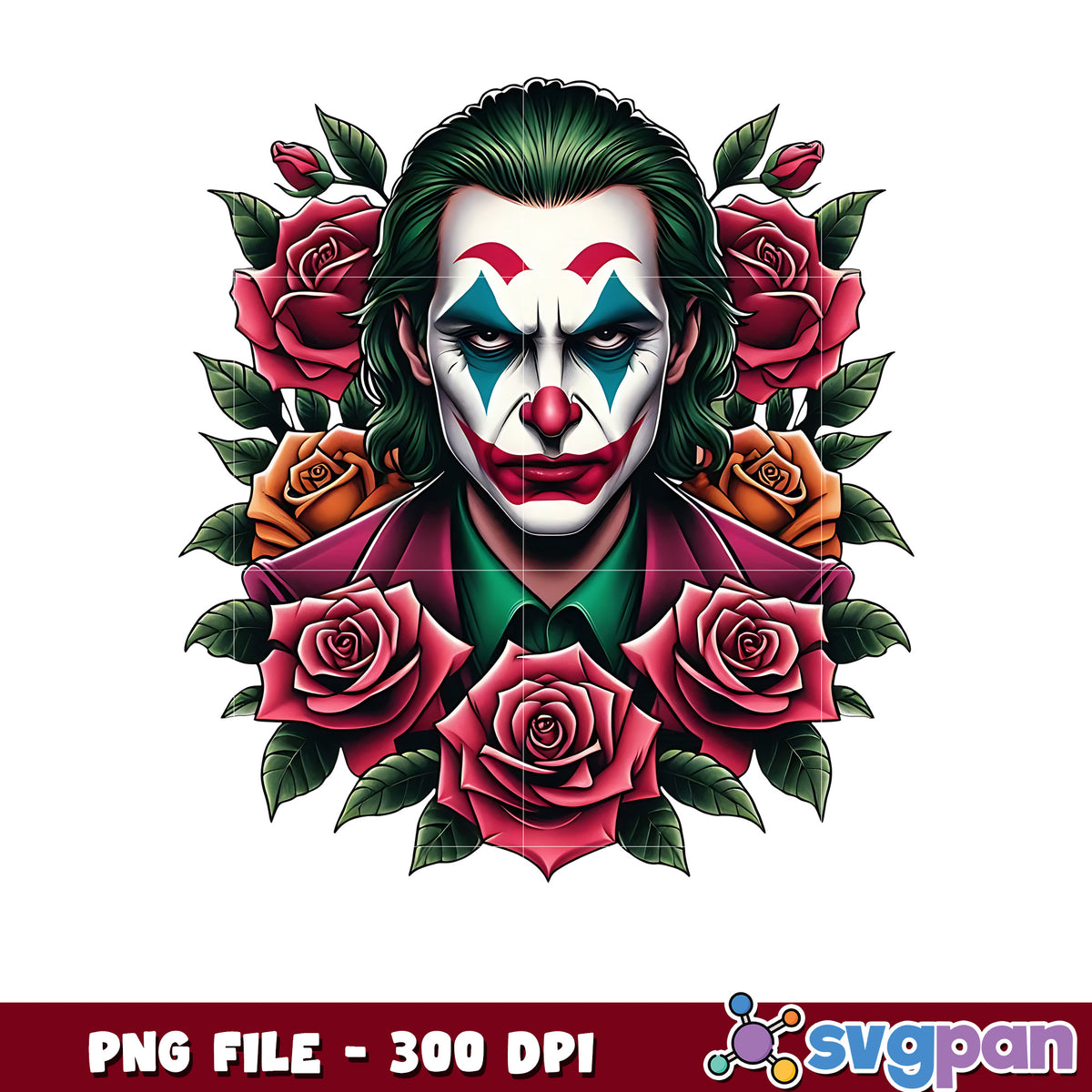 Joker halloween flowers png, trick or treat png, halloween days png