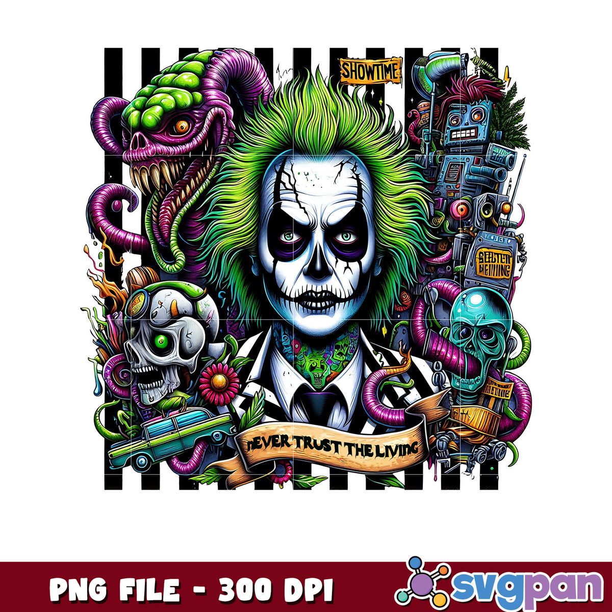 Joker never trust the living png, trick or treat png, halloween holiday png