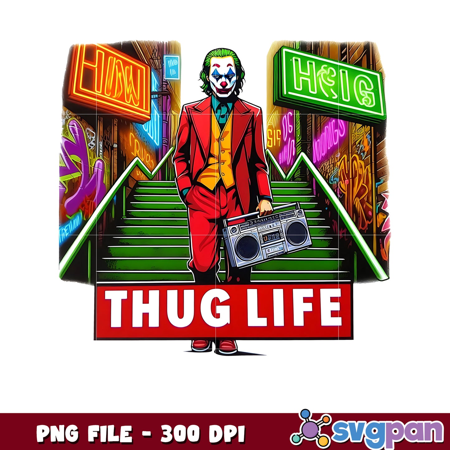 Joker thug life png, halloween vacation png, halloween toys png
