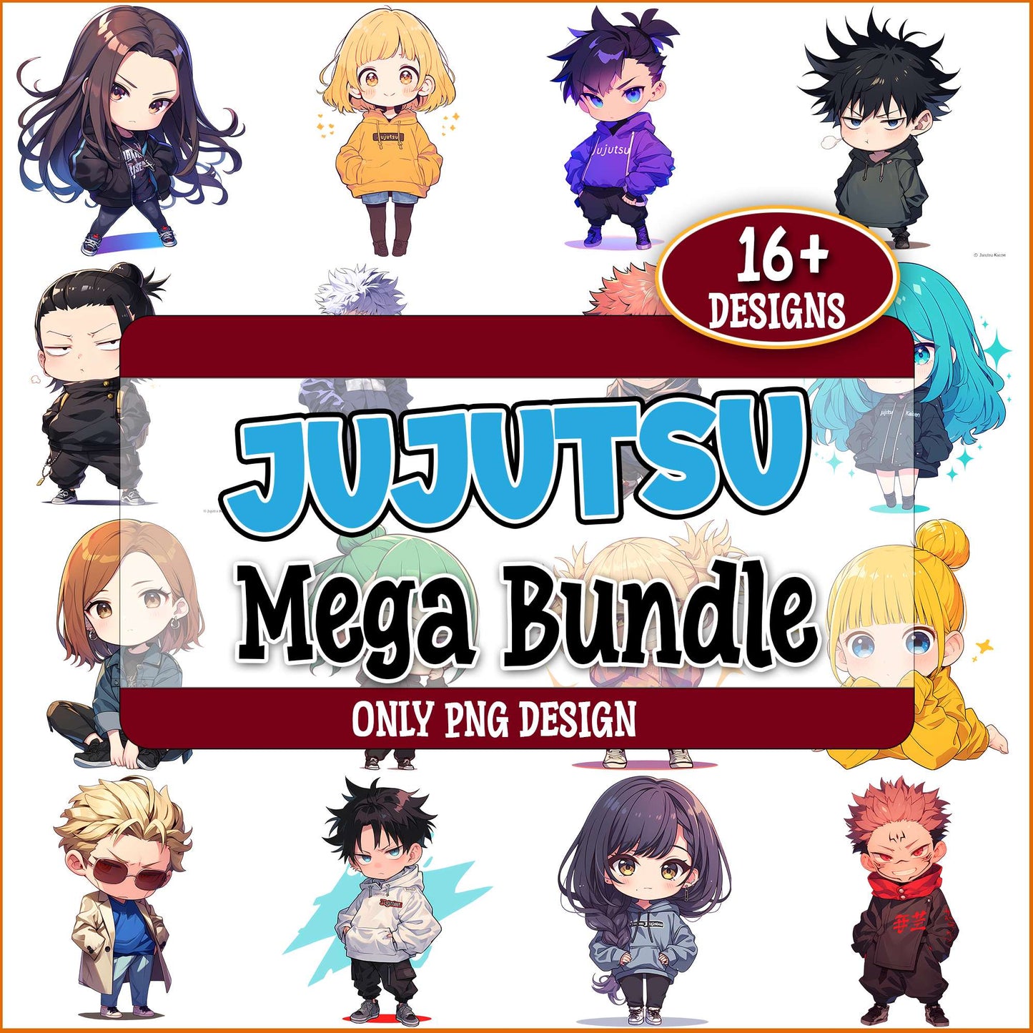 Jujutsu kaisen fashion png bundle