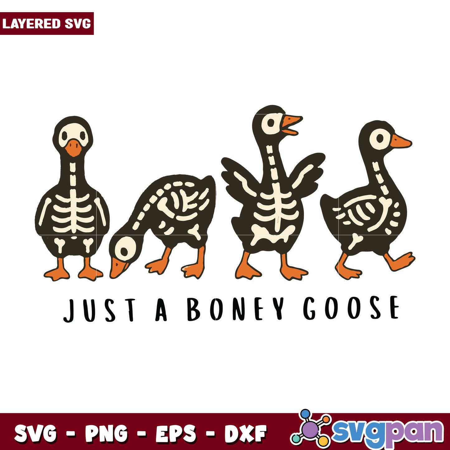 Just a boney goose svg, halloween cartoons svg, spirit halloween svg