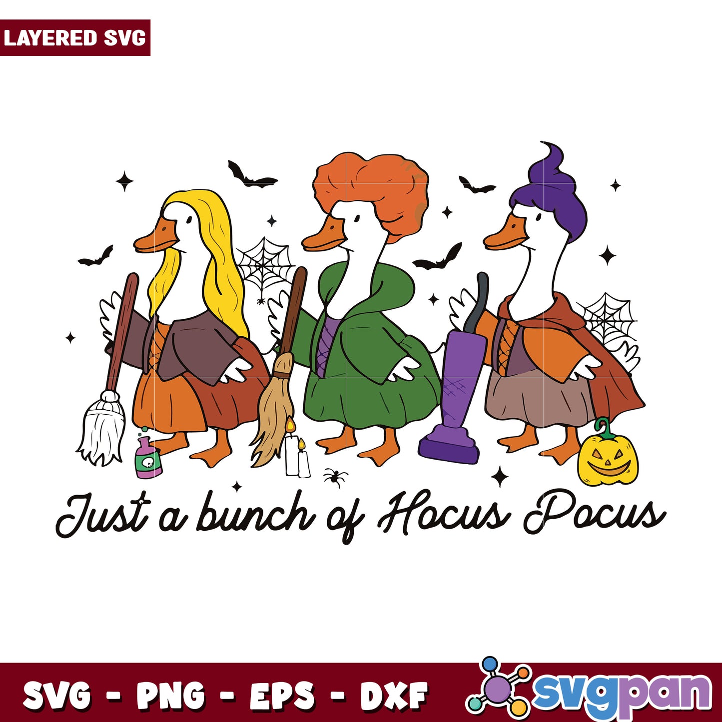 Just a bunch of hocus pocus svg, spooky season svg, halloween vacation svg