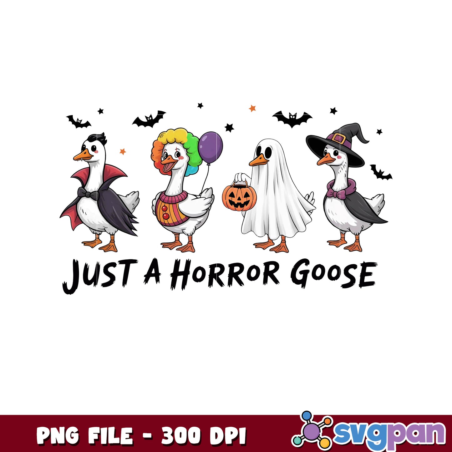 Just a horror goose halloween png, trick or treat png, halloween cartoon png