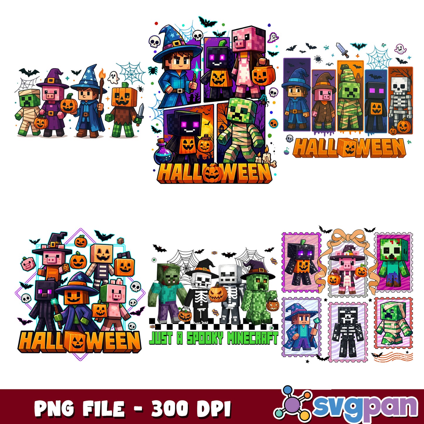 Just a spooky minecraft png bundle