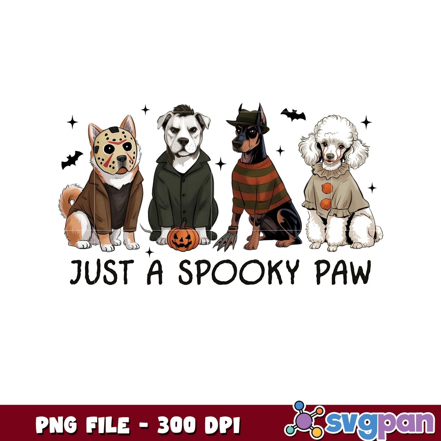 Just a spooky paw png, trick or treat png, halloween cartoon png