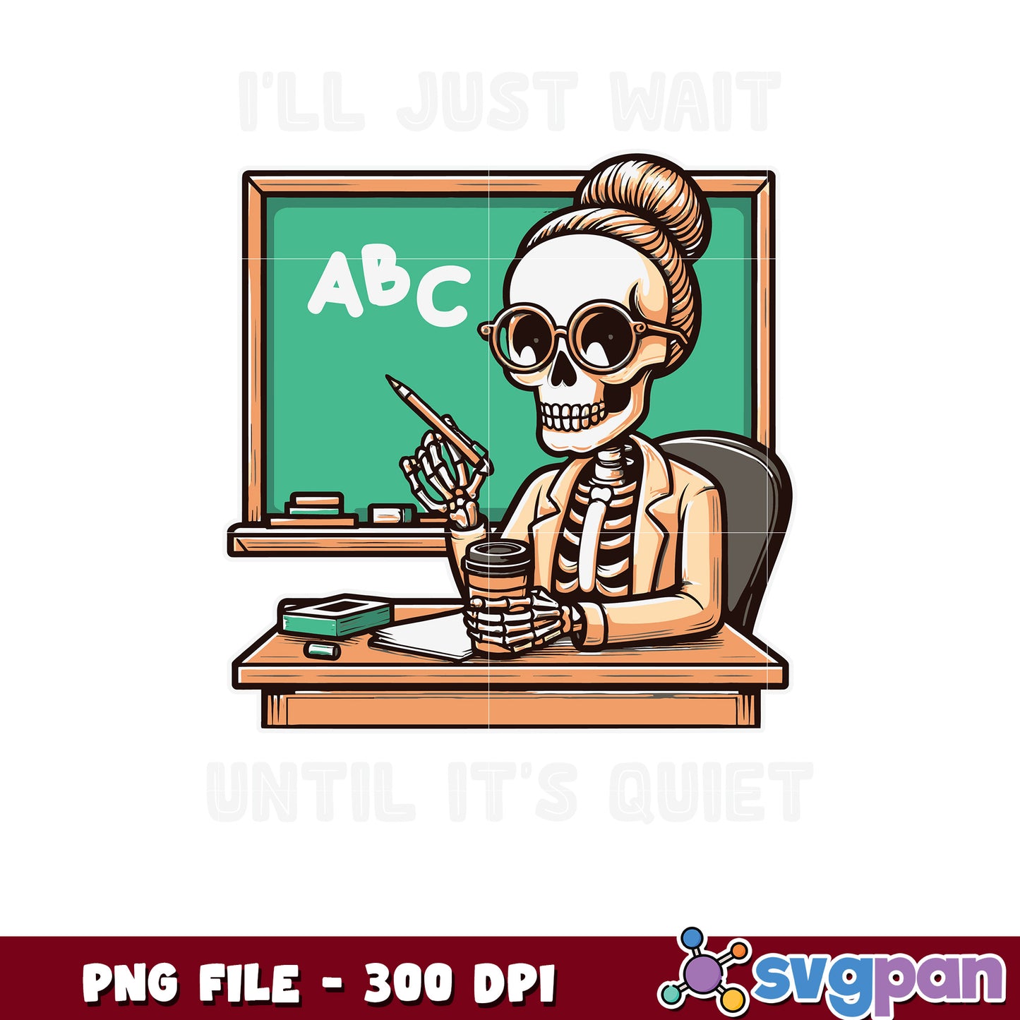 Just wait until its quiet png, halloween ghoul png, cute ghost png