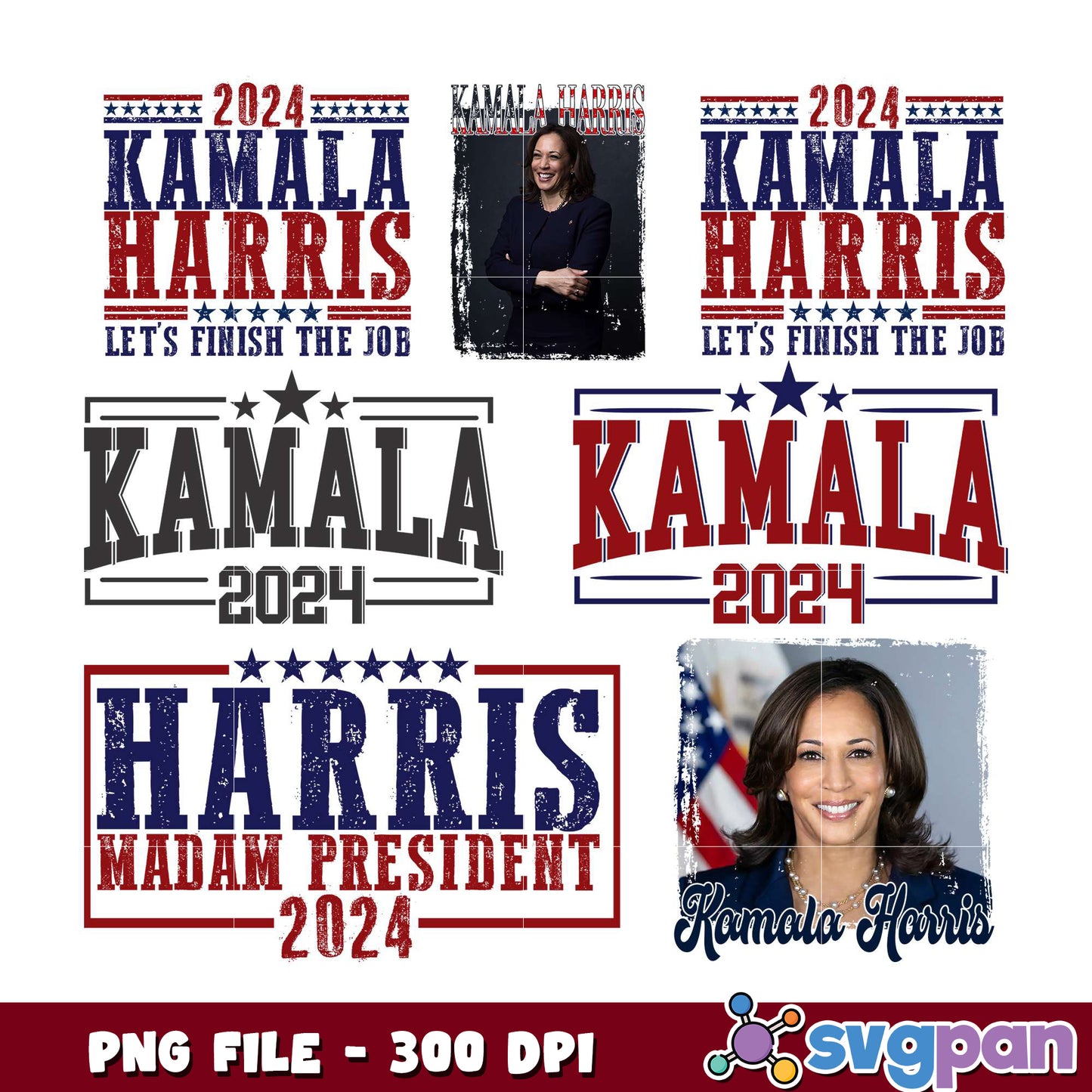 Kamala Harris 2024 Campaign Bundle PNG Design