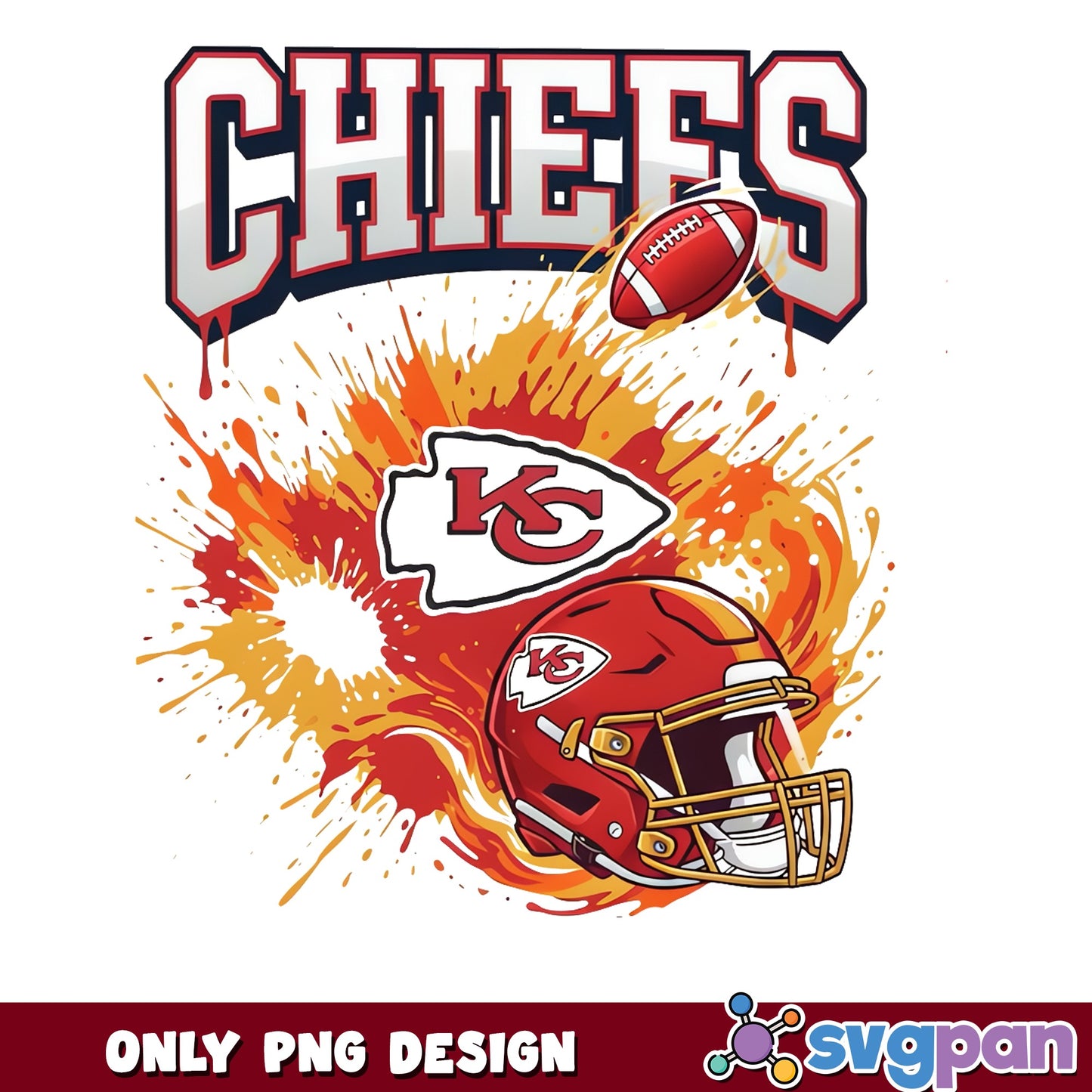 Kansas City Chiefs PNG, KC Chiefs Football Helmet PNG, NFL PNG