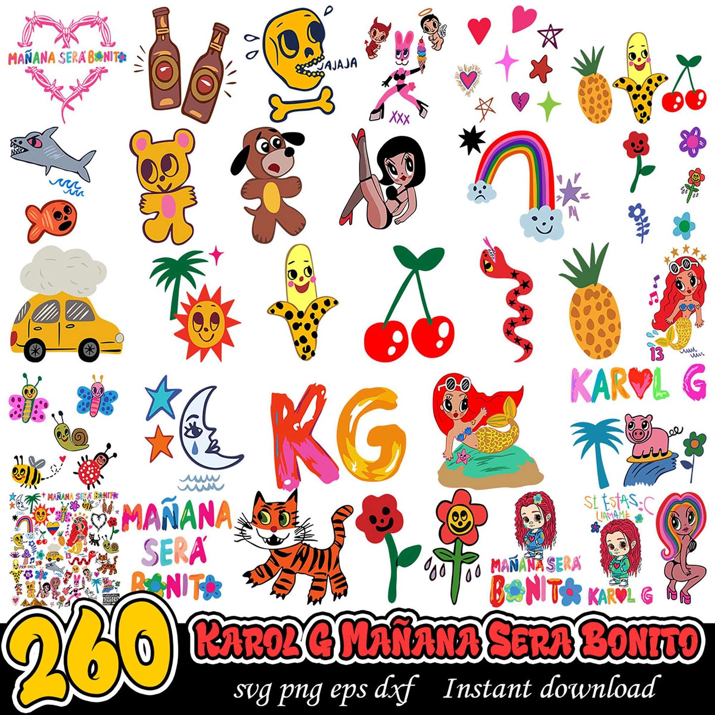 Karol G Mañana Sera Bonito SVG Bundle
