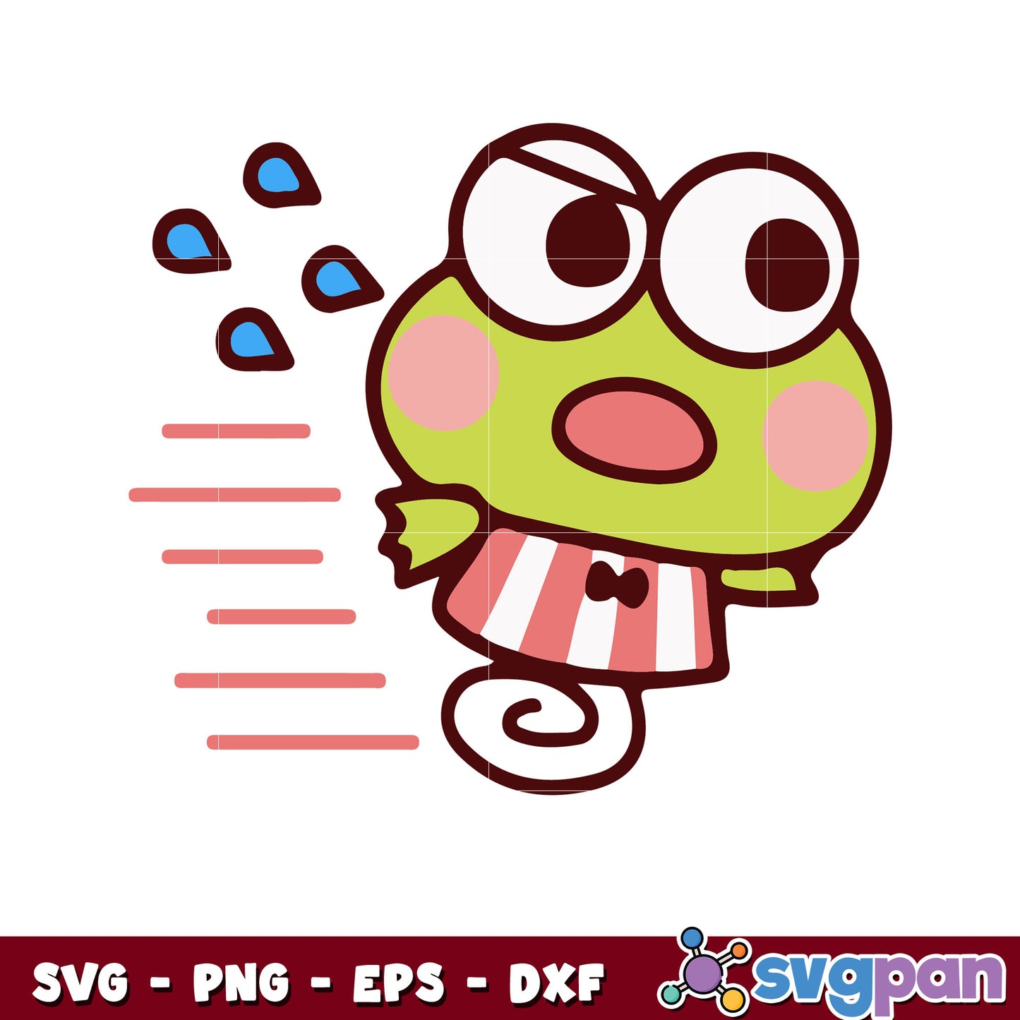 Keroppi running svg, sanrio hello kitty svg, keroppi sanrio svg