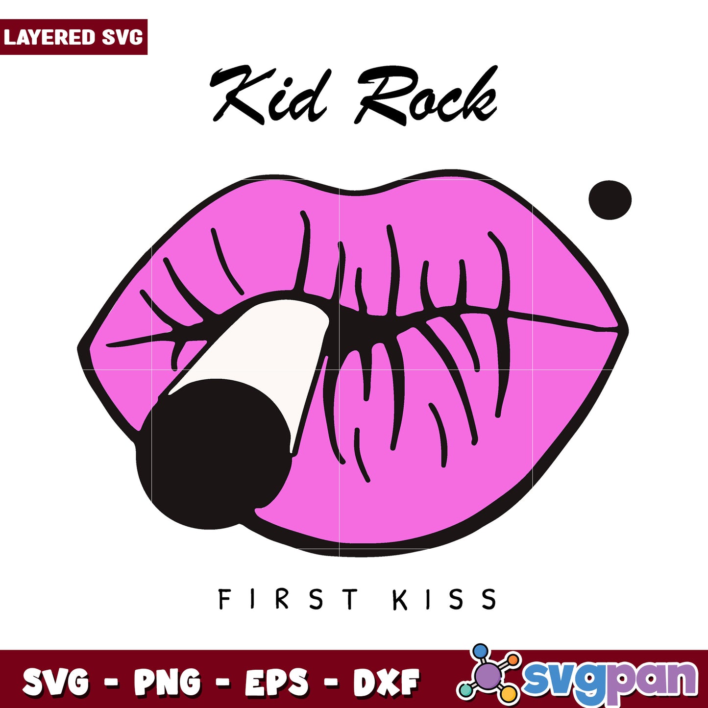 Kid Rock First Kiss SVG Design, Perfect for Creative Projects