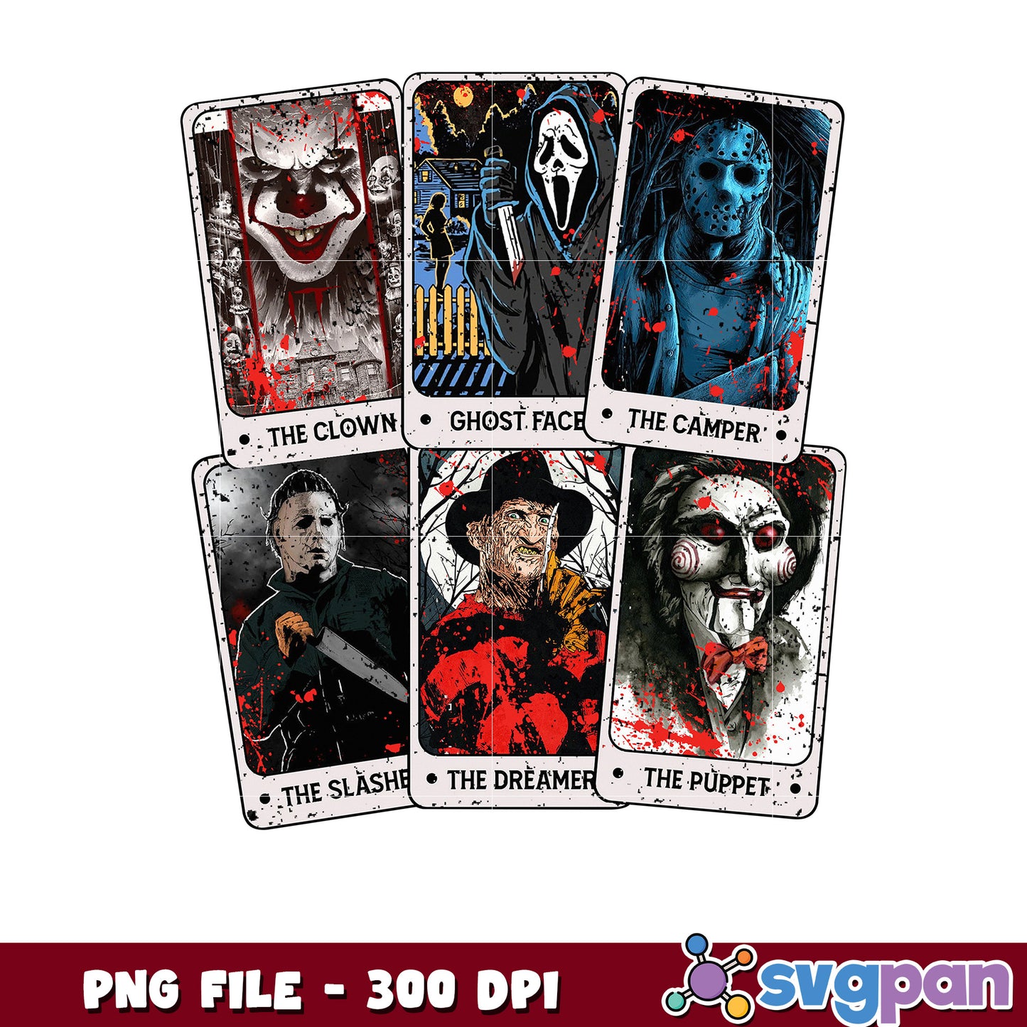 Killers in picture png, halloween cookies png, halloween horror nights png