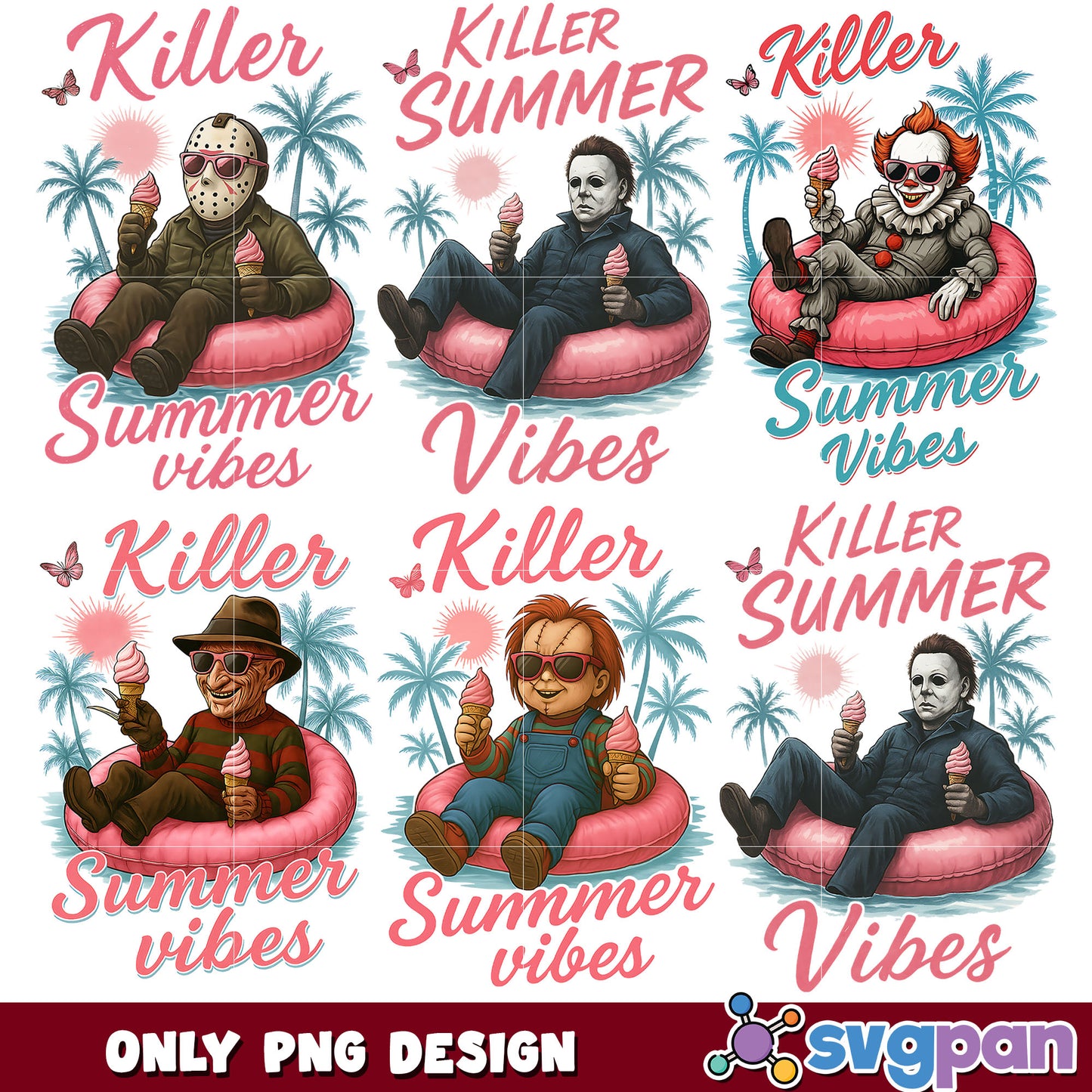 Killers summer vibes png bundle