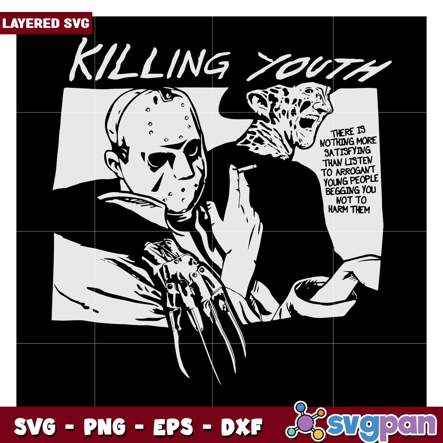 Killing Youth SVG Art, Mixed Media Design for Creative Projects