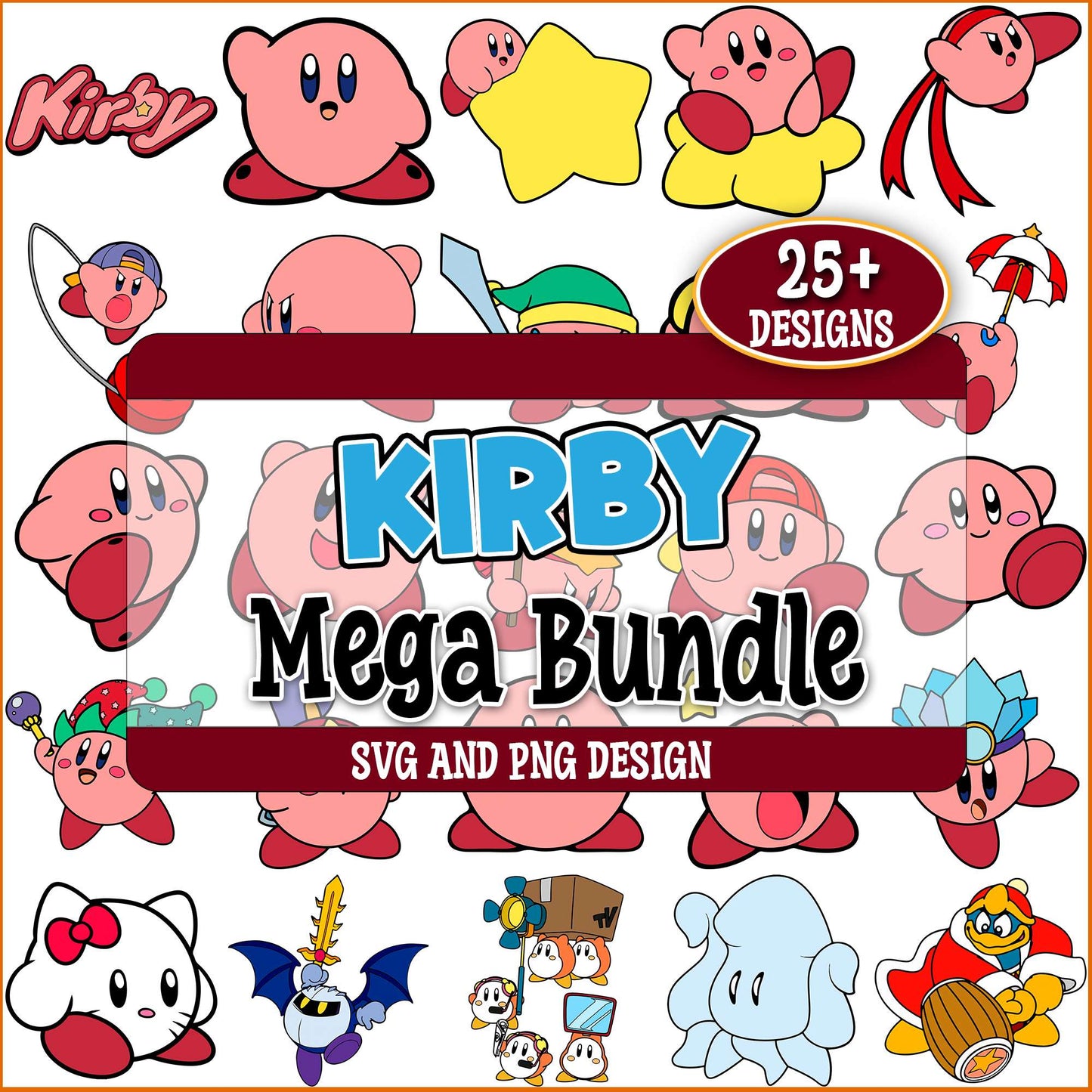 Kirby design svg bundle