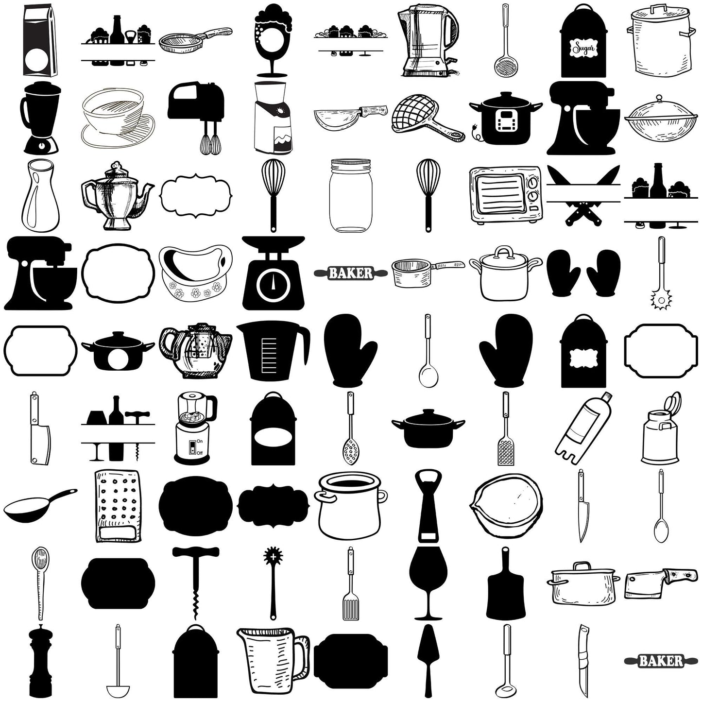 Kitchen stuff svg bundle, emoji kitchen svg, kitchen table svg