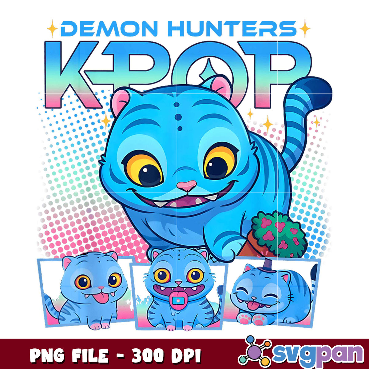 Kpop cute tiger png, kpop demon hunter png, netflix cartoon png