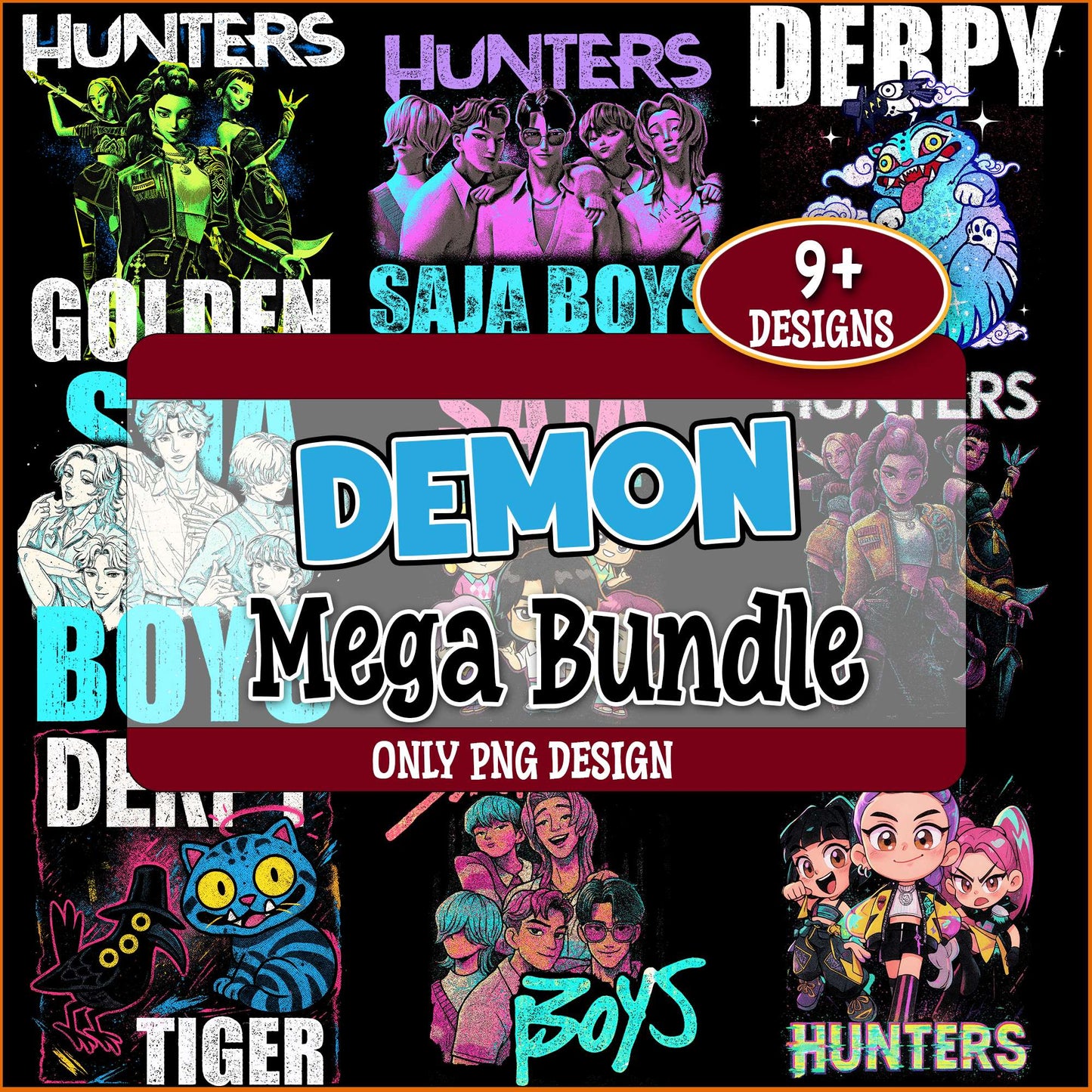 Kpop hunters art png bundle