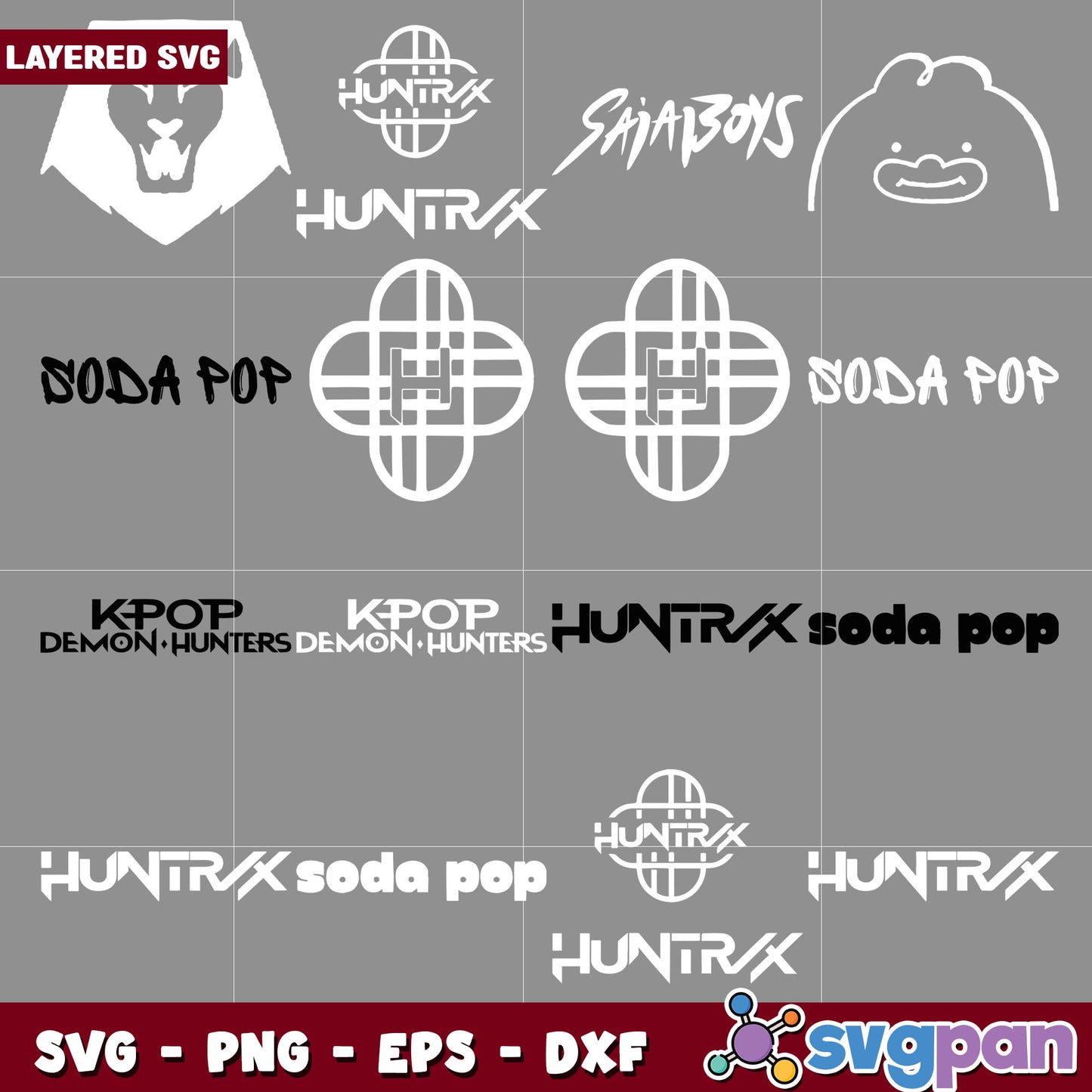Kpop hunters sketches svg bundle, kpop demon hunters svg, huntrix movie svg