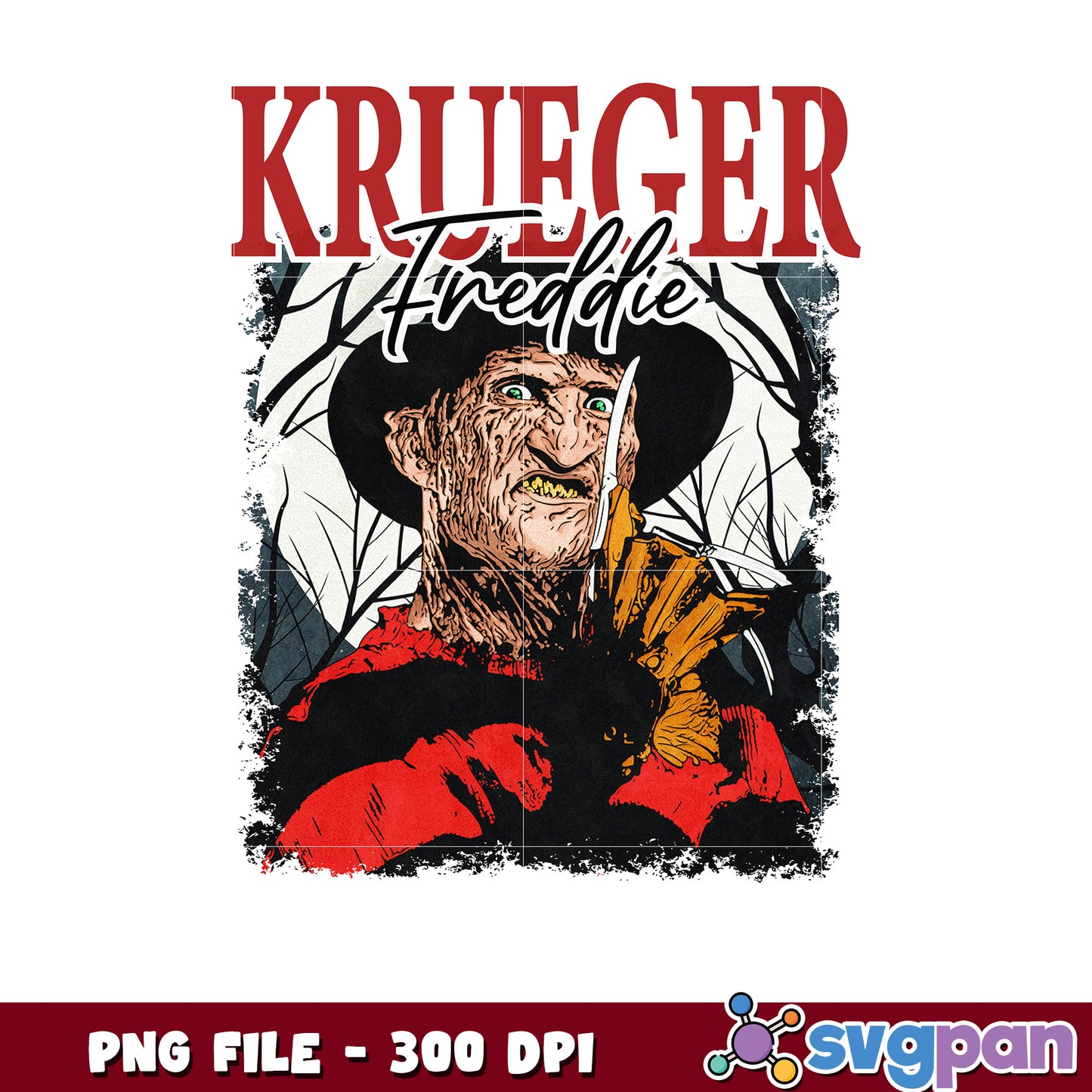 Krueger creepy png, halloween time png, horror characters png