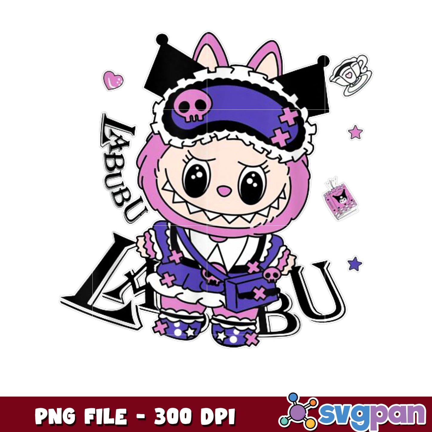 Labubu PNG Clipart 300 DPI Kawaii Anime