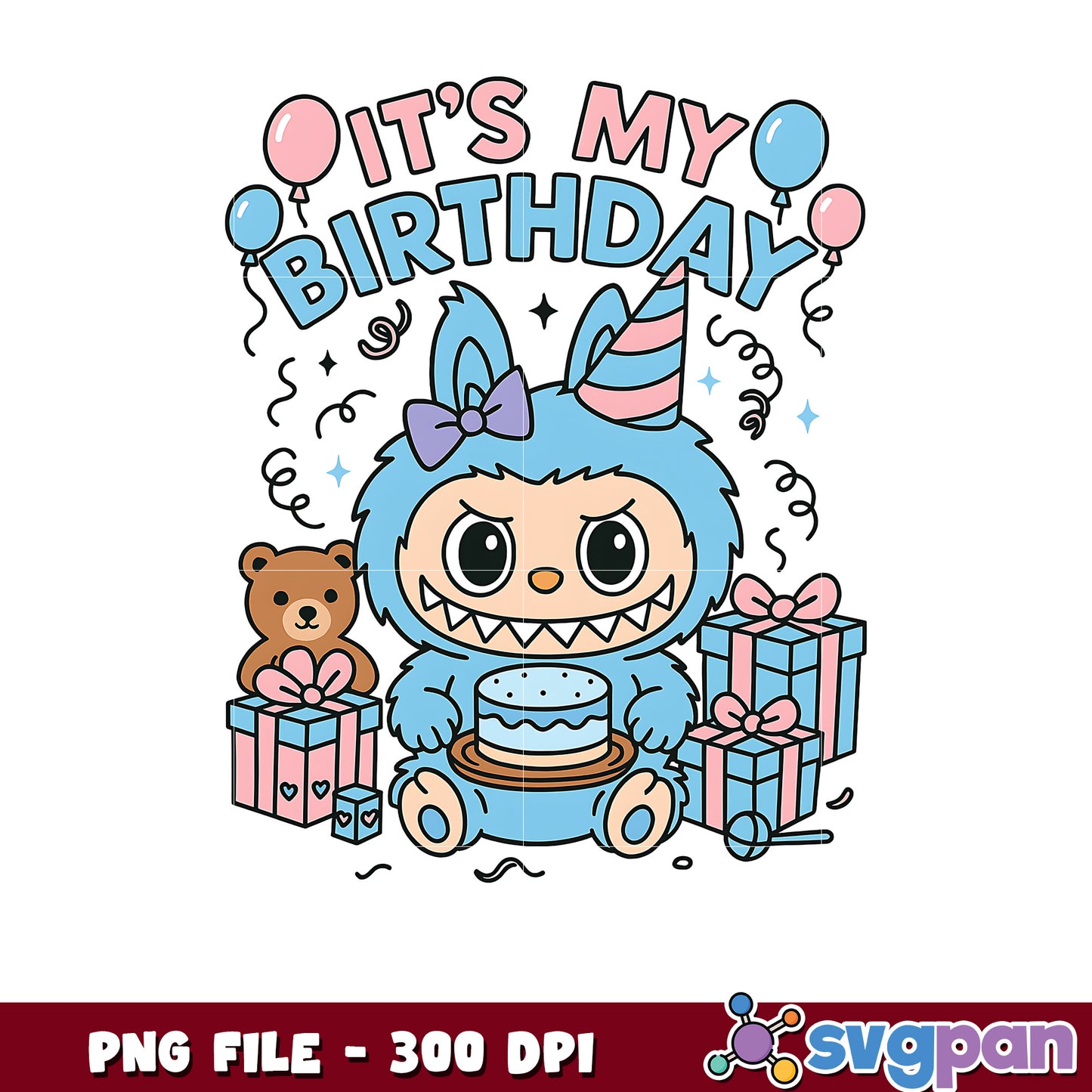 Labubu birthday art png