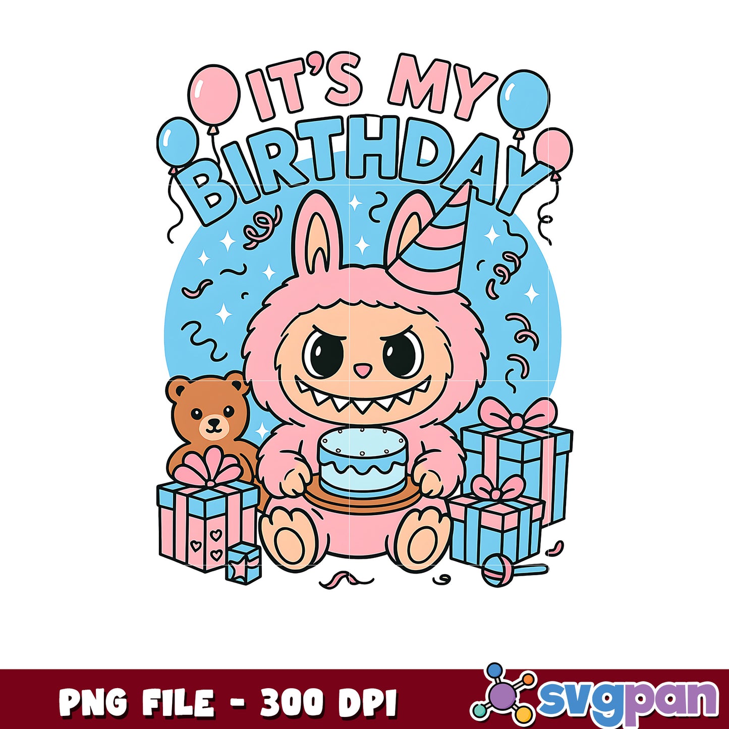 Labubu birthday cake png