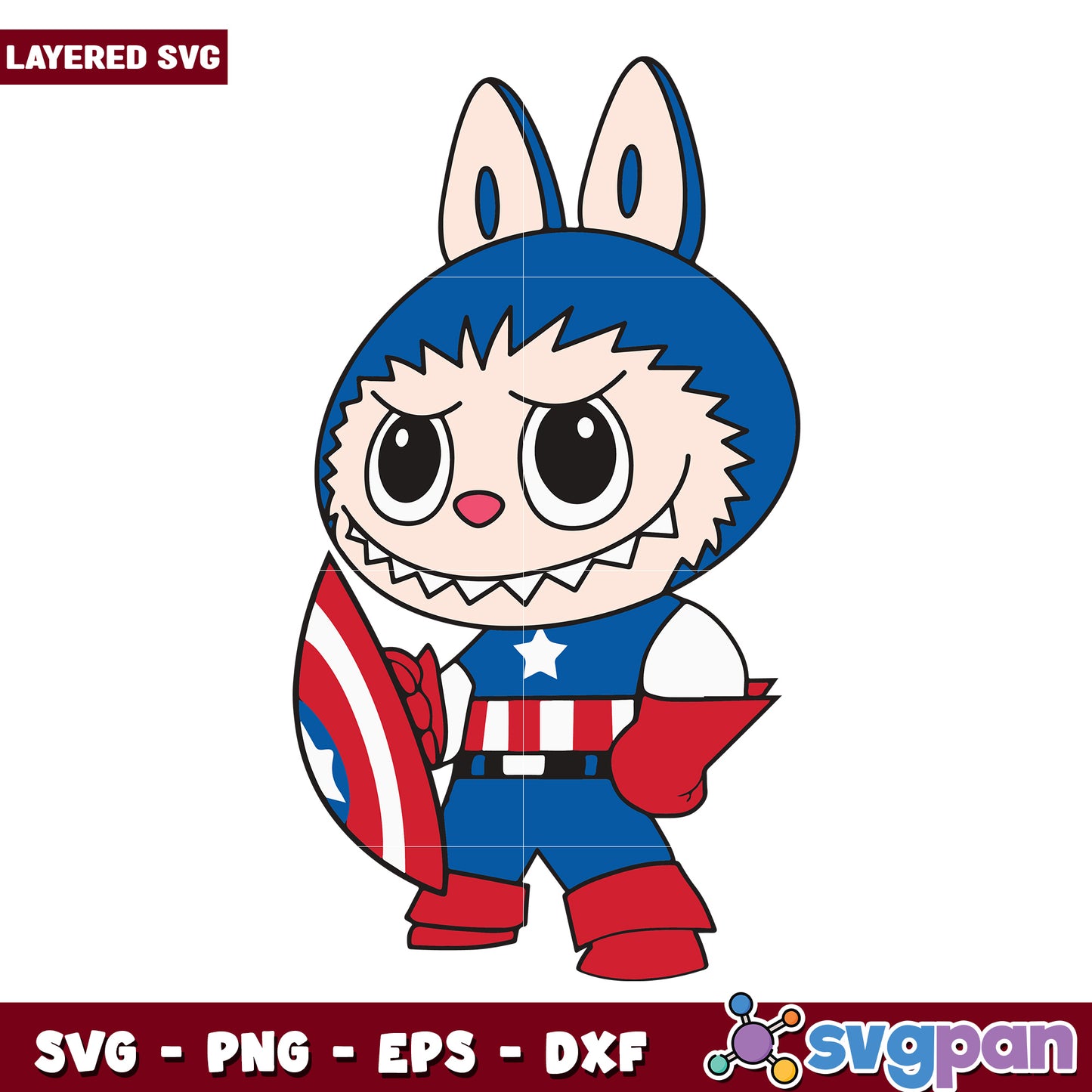 Labubu captain svg