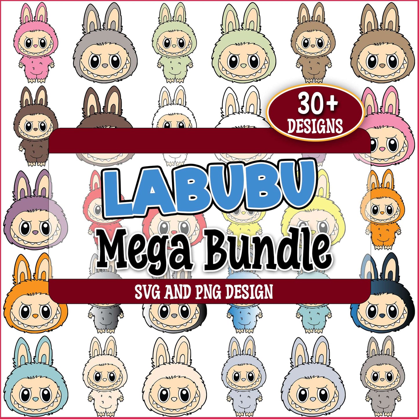 Labubu default svg bundle